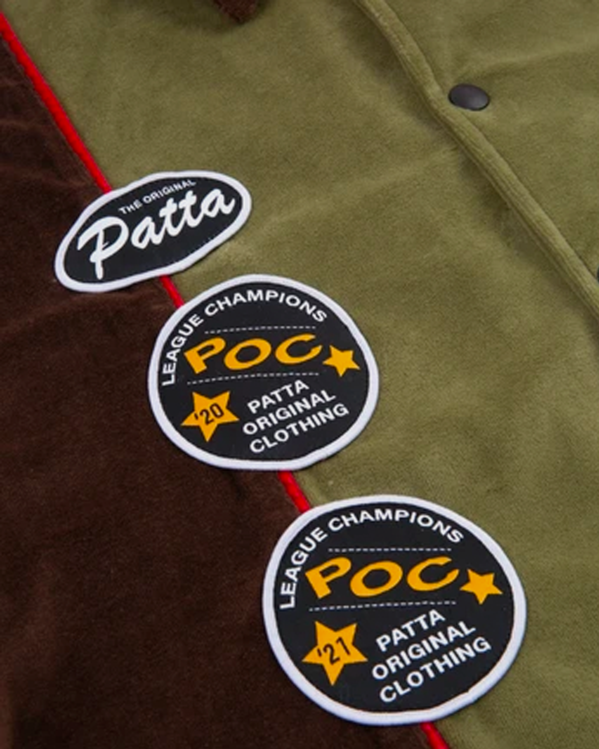 Patta Velour Bowling Shirt Potting Soil/Olivine