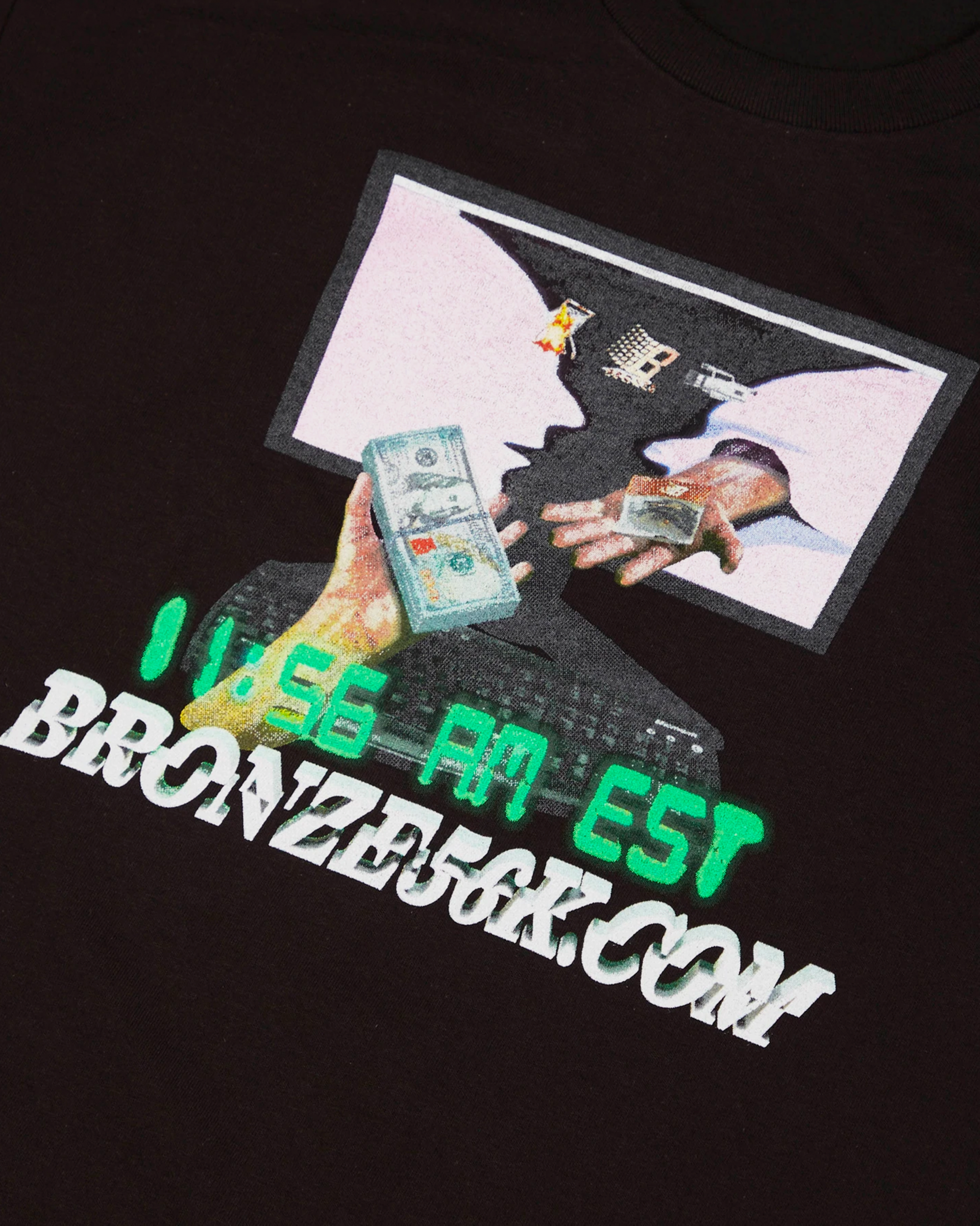 Bronze 11:56 AM Tee Black