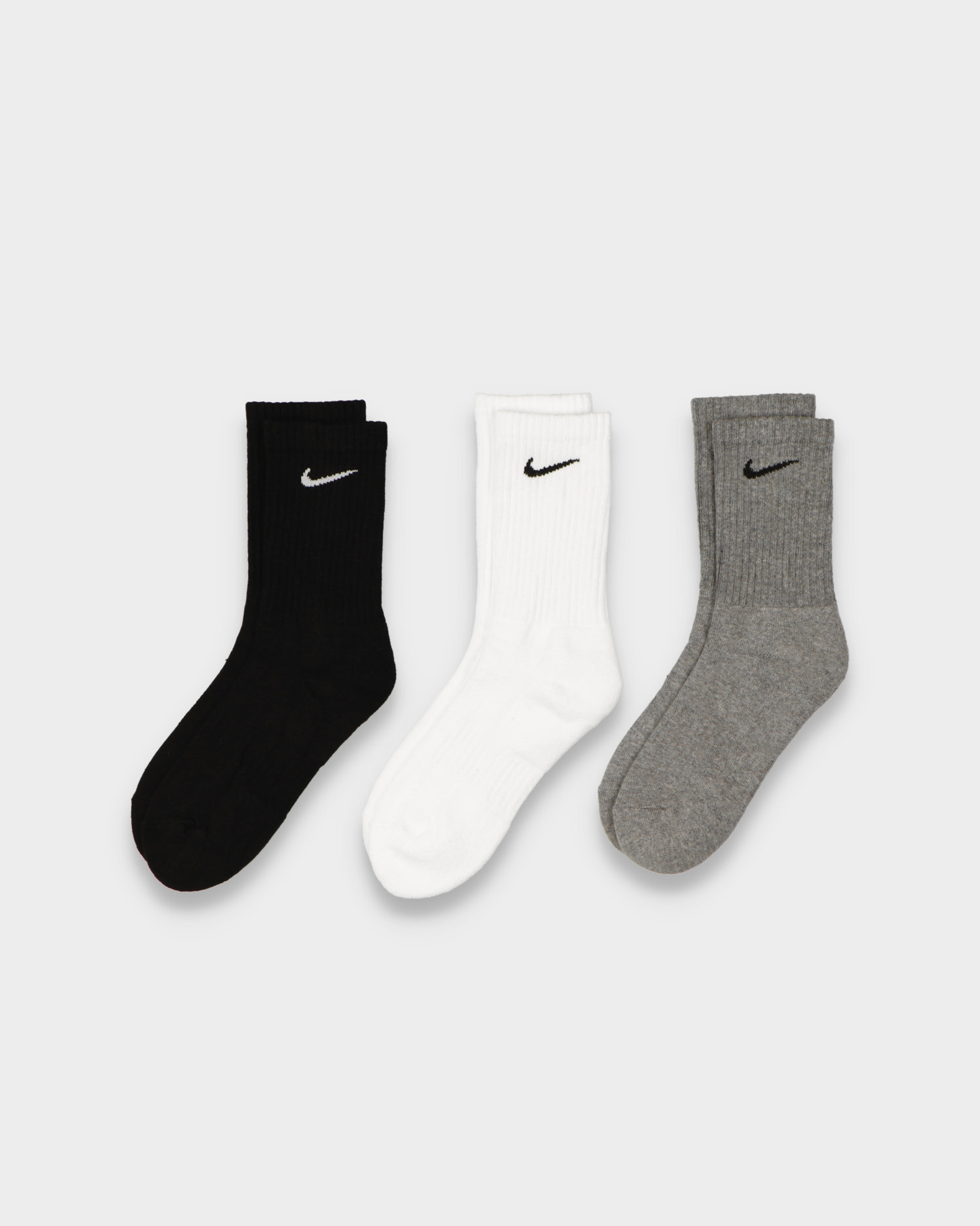 3-Pack Nike Everyday Cushioned Socks Multi White/Charcoal/Black