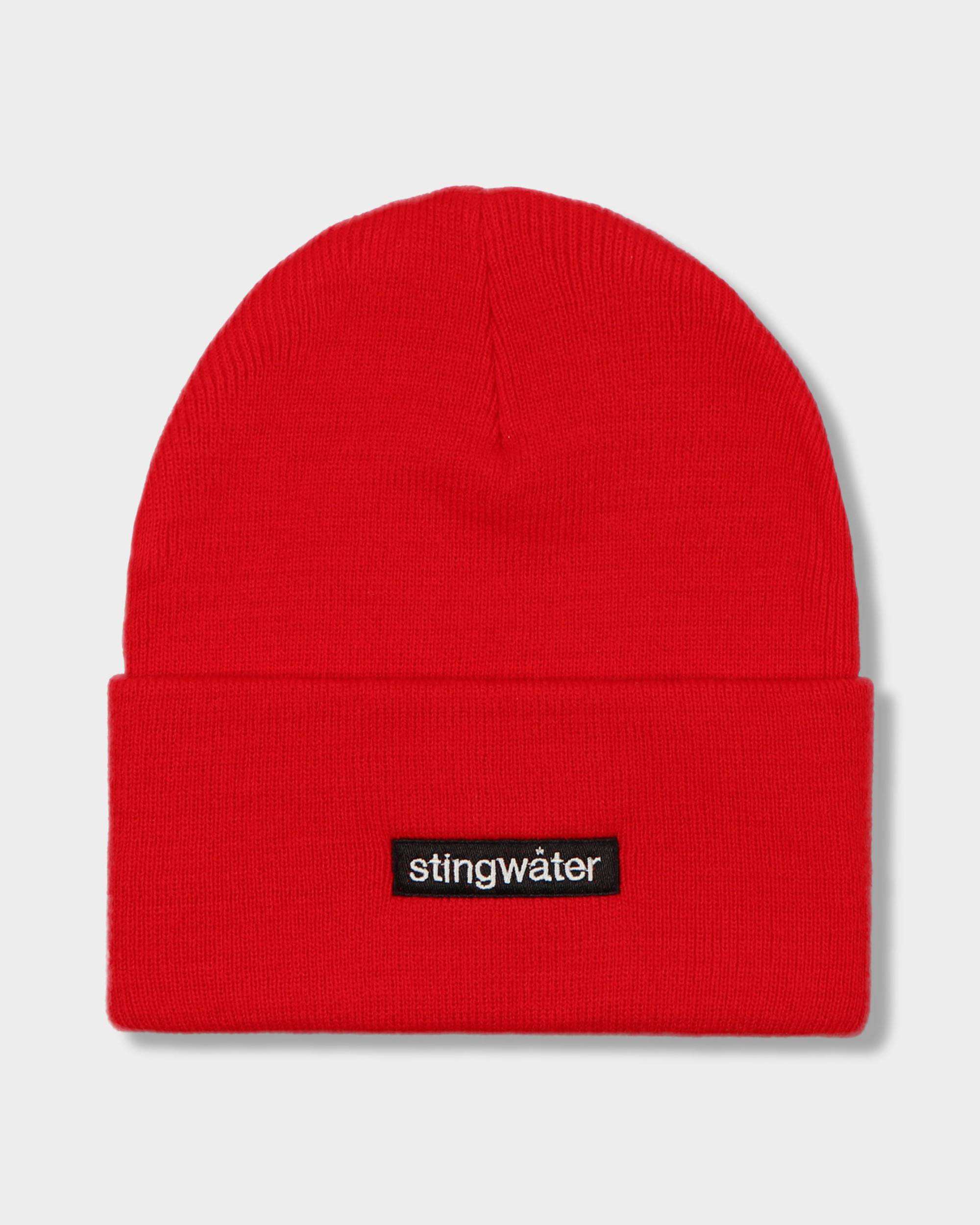 Stingwater Empty Skull Patch Beanie Red