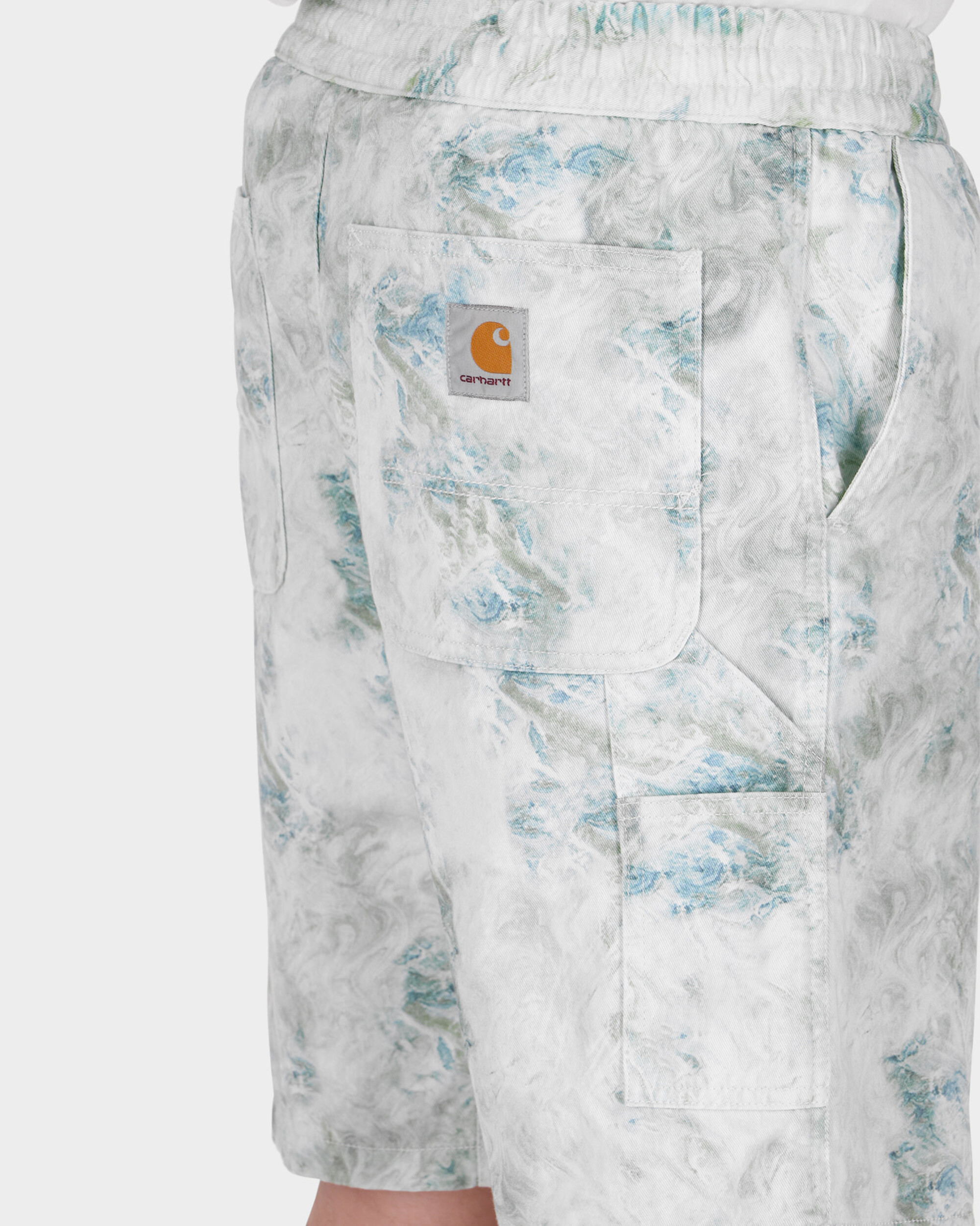 Carhartt Marble Shorts Marble Print Wave Stone Washed