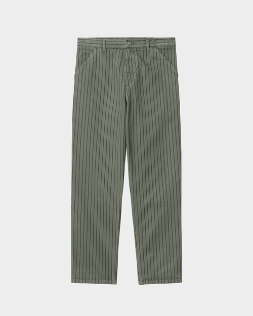 Carhartt Carhartt Single Knee Pant 'Trade Stripe' Dollar Green/Black Garment Dyed