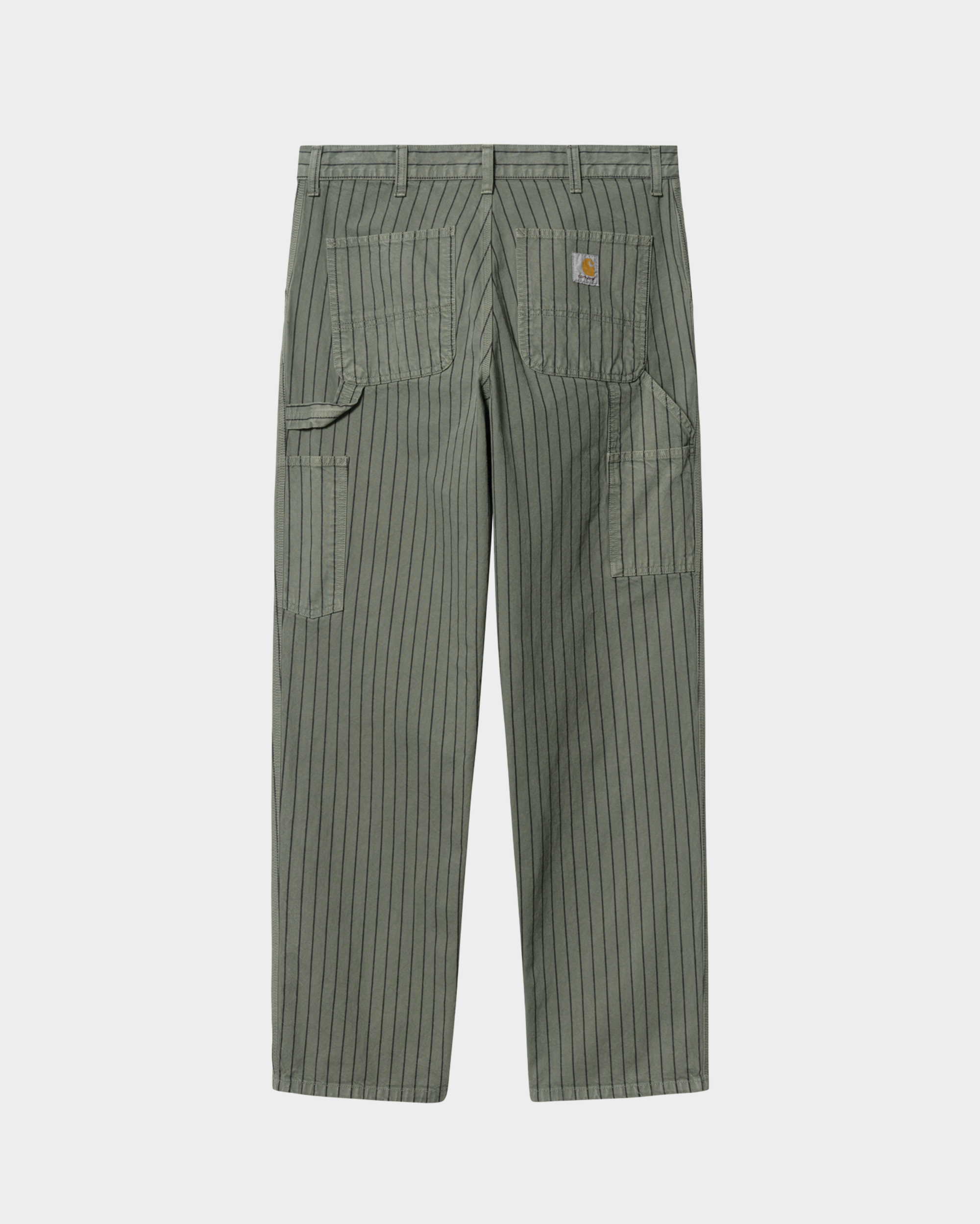 Carhartt Single Knee Pant 'Trade Stripe' Dollar Green/Black Garment Dyed