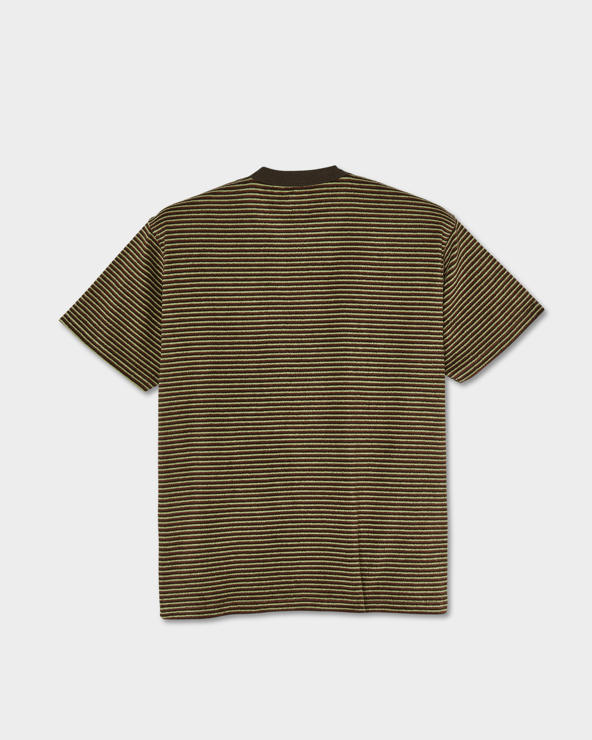 Polar Terry Stripe Tee Brown