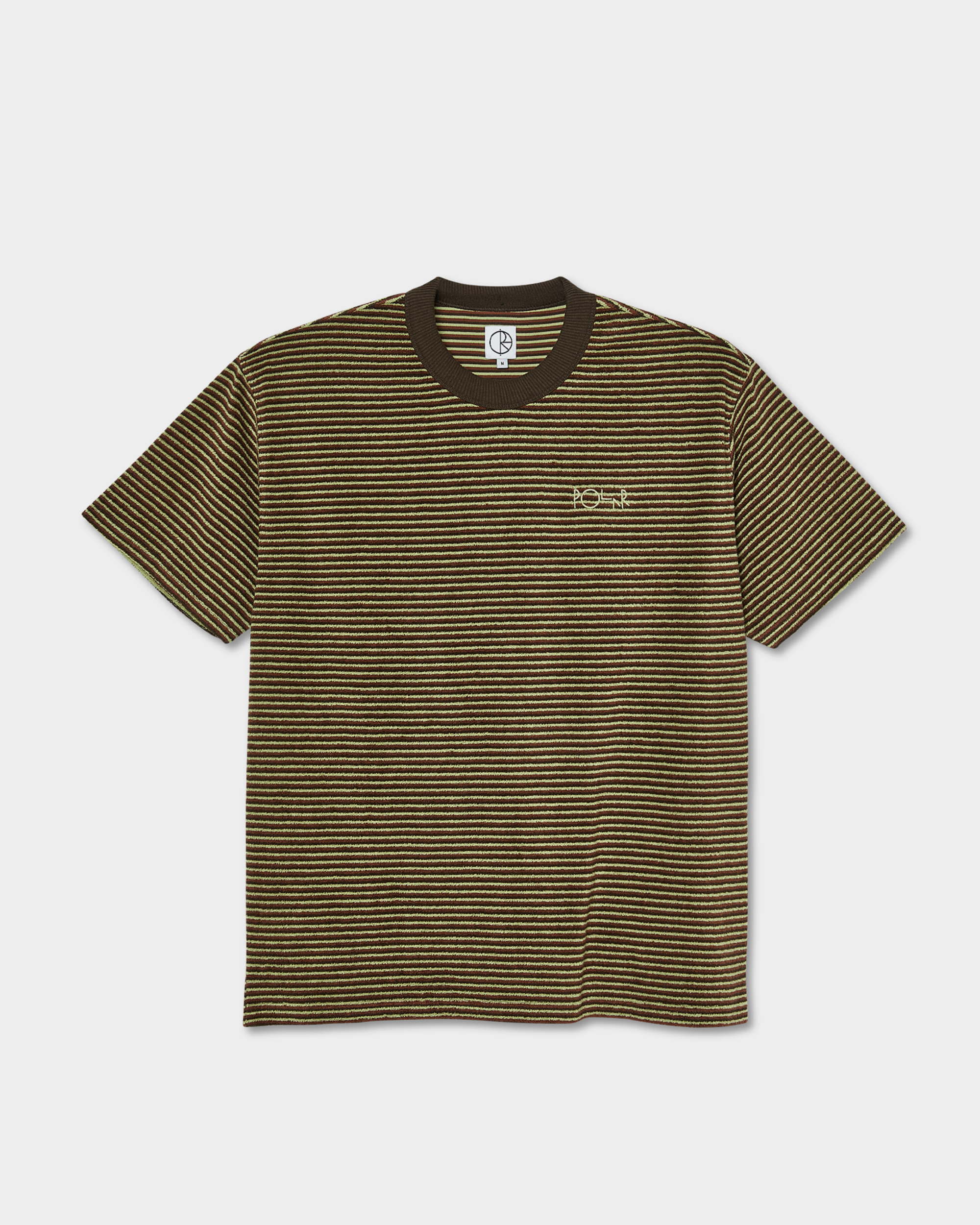 Polar Terry Stripe Tee Brown