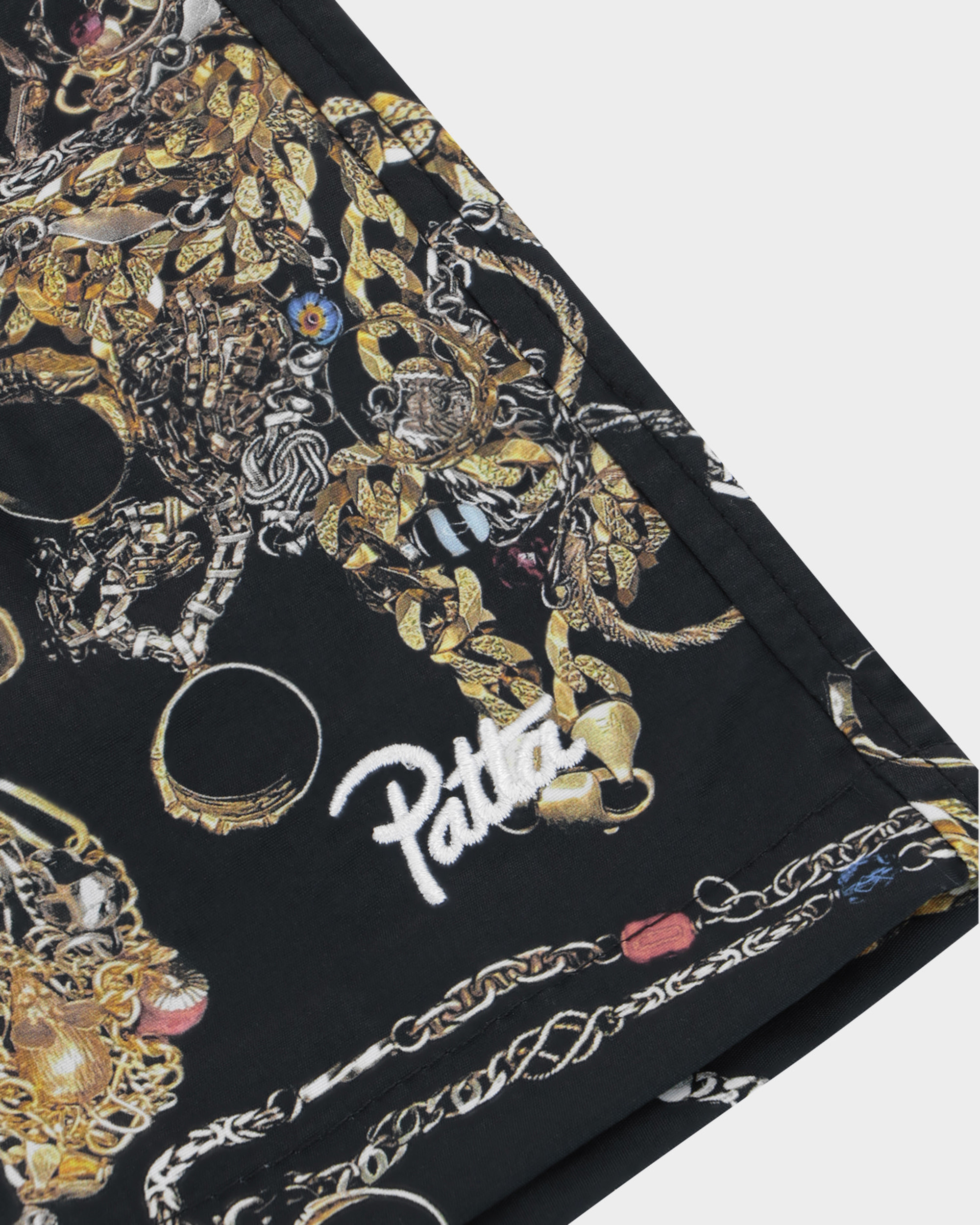 Patta Chain Shorts Black Chains Allover Print