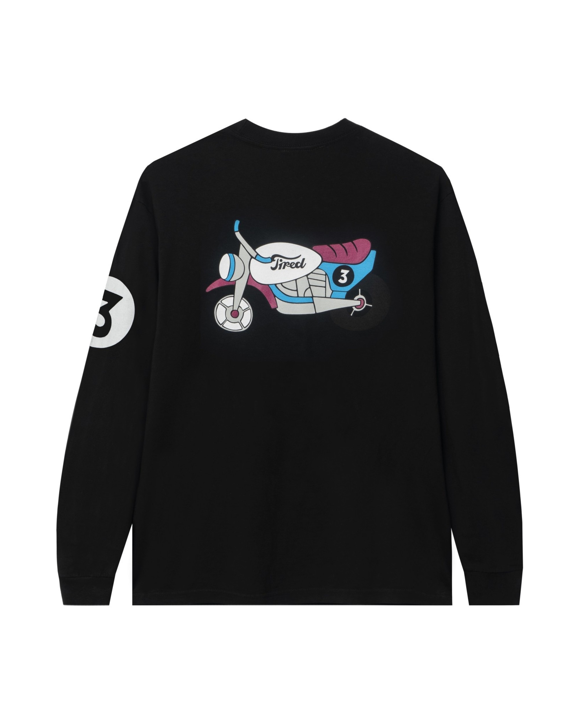 Tired Moto Sport Longsleeve T-Shirt Black