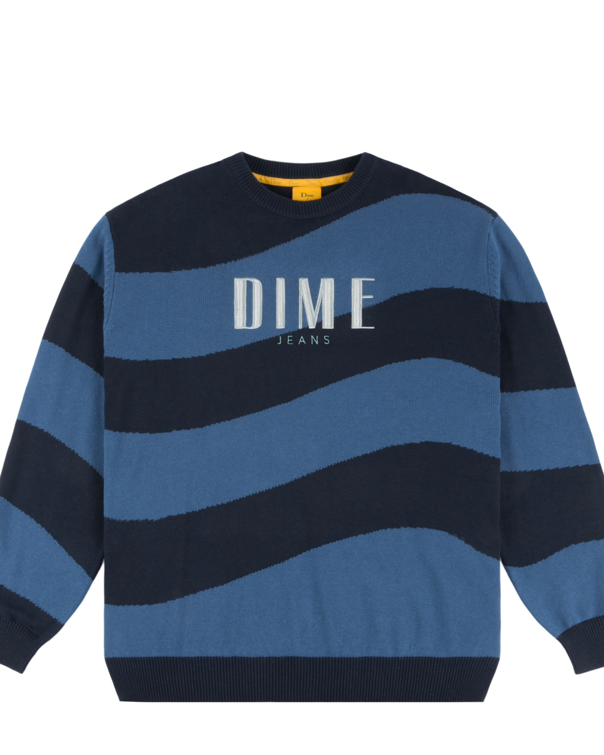 Dime Wave Striped Light Knit Navy