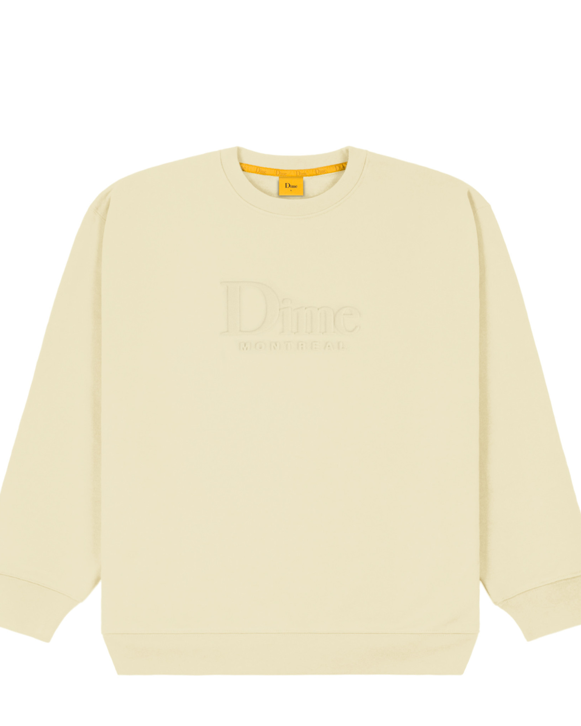 Dime Classic Embossed Crewneck Cream