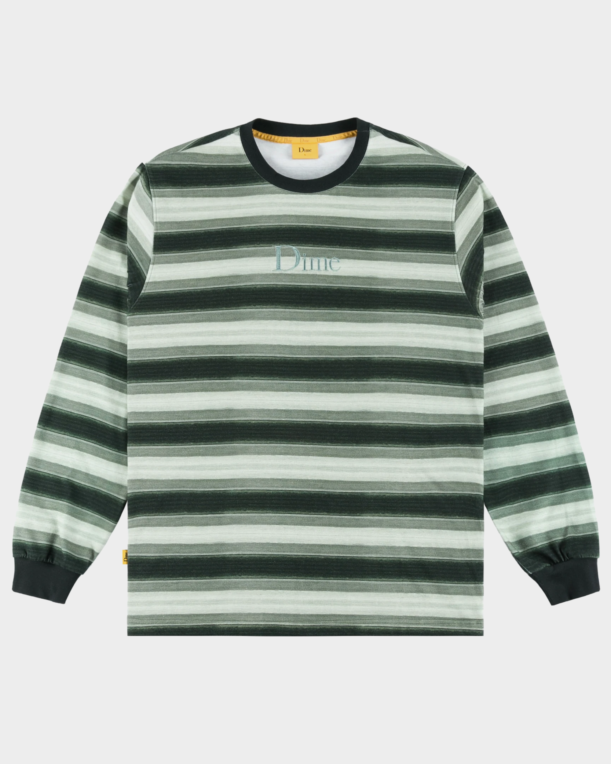 Dime Classic Striped  Longsleeve Shirt Green