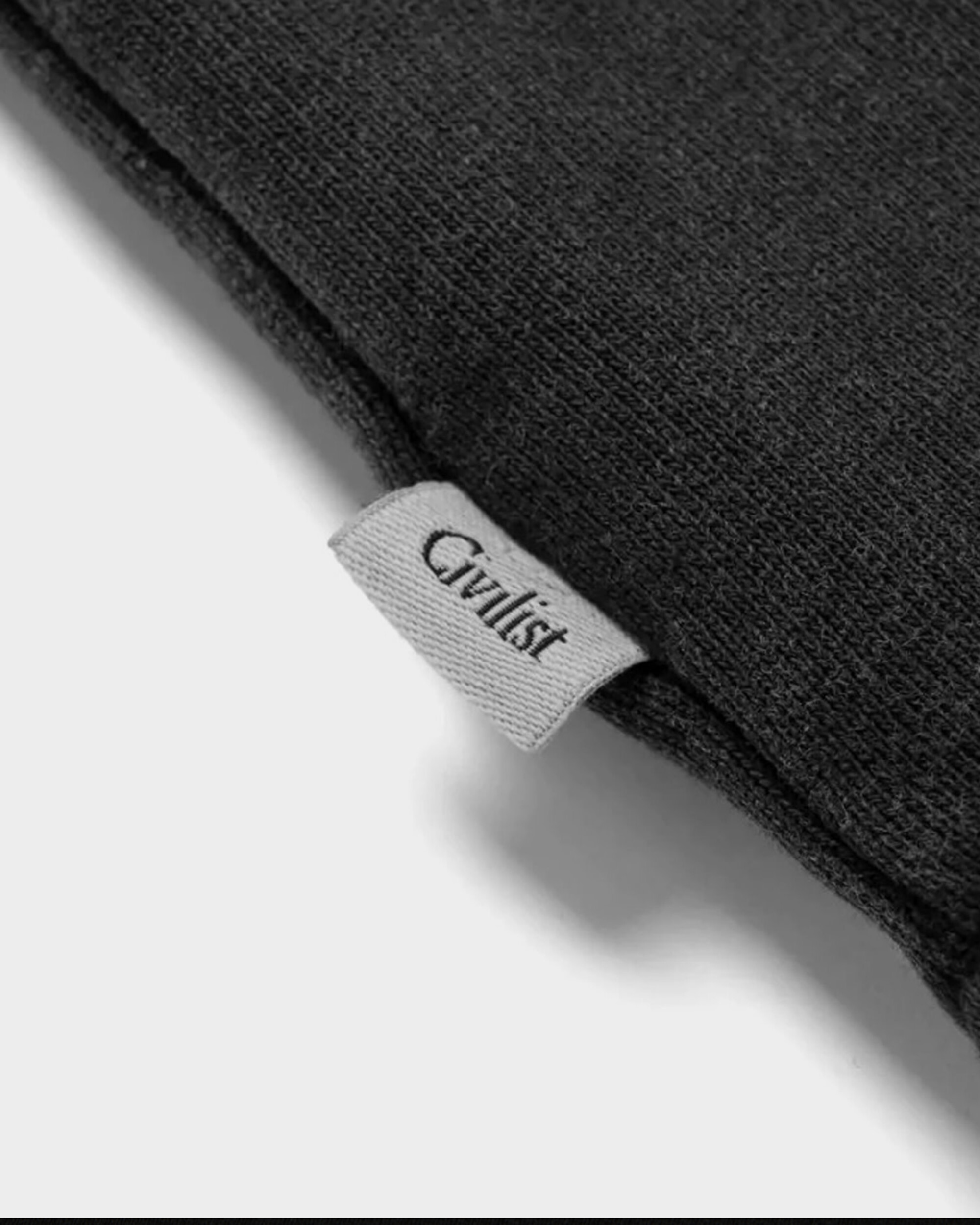 Civilist Mini Logo Hood Pigment Dyed Black