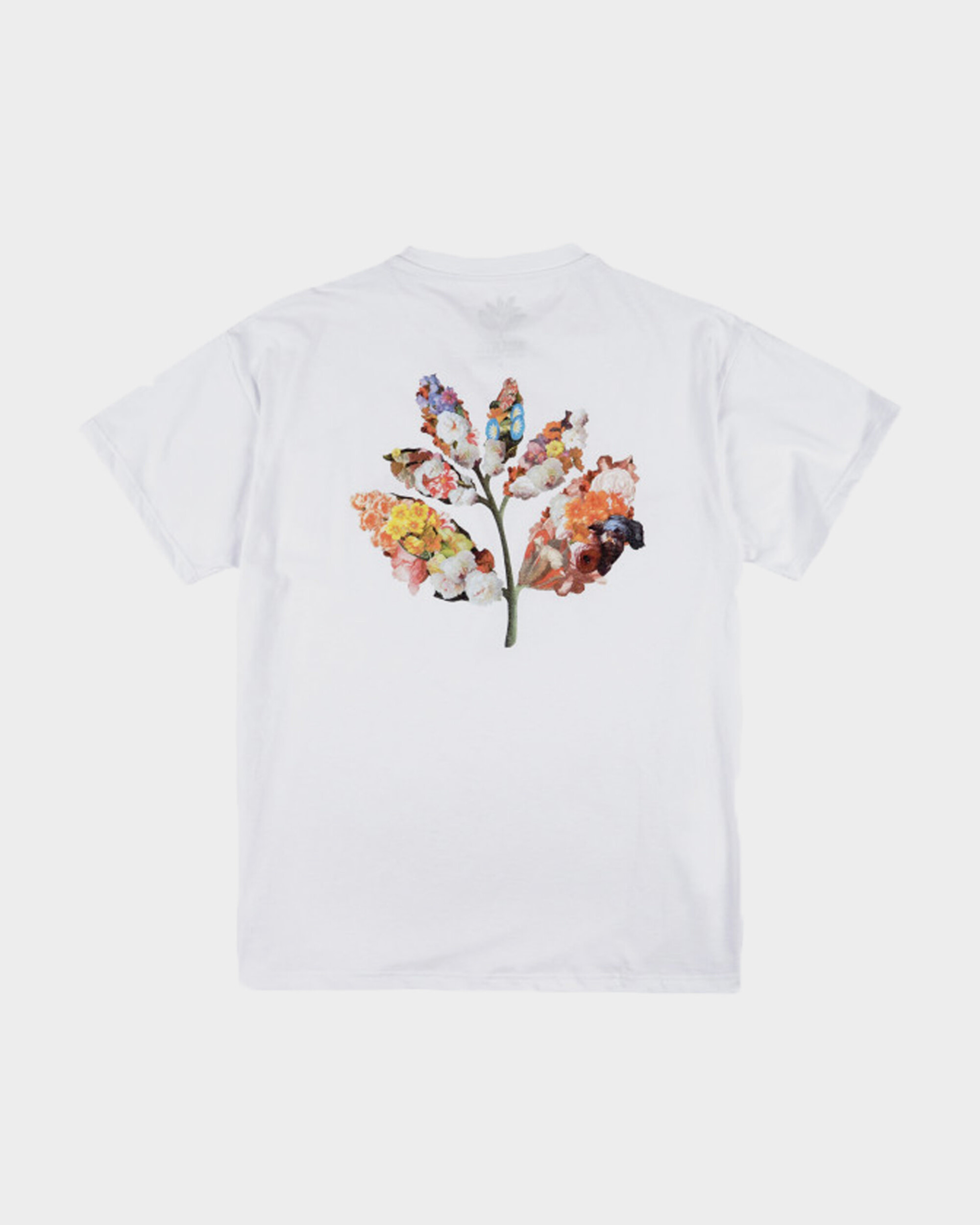 Magenta Flower Plant Tee White