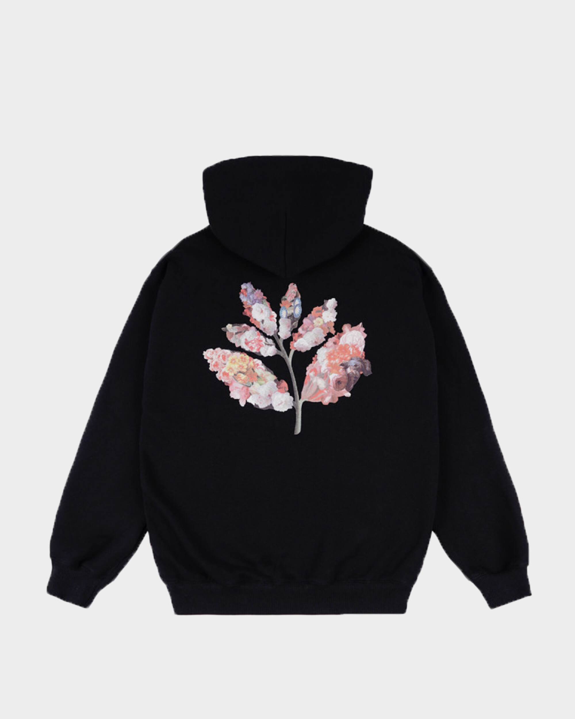 Magenta Flowers Hood Black