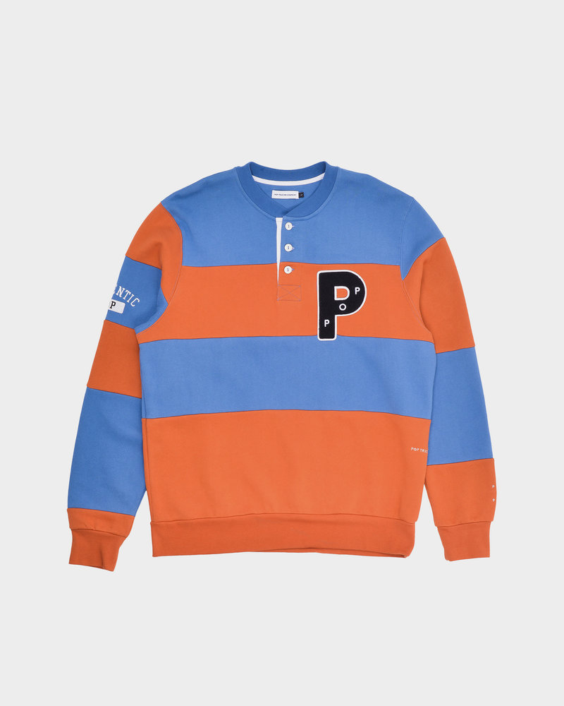 Pop Trading Co Pop Trading Company Striped Henley Sweat Limoges