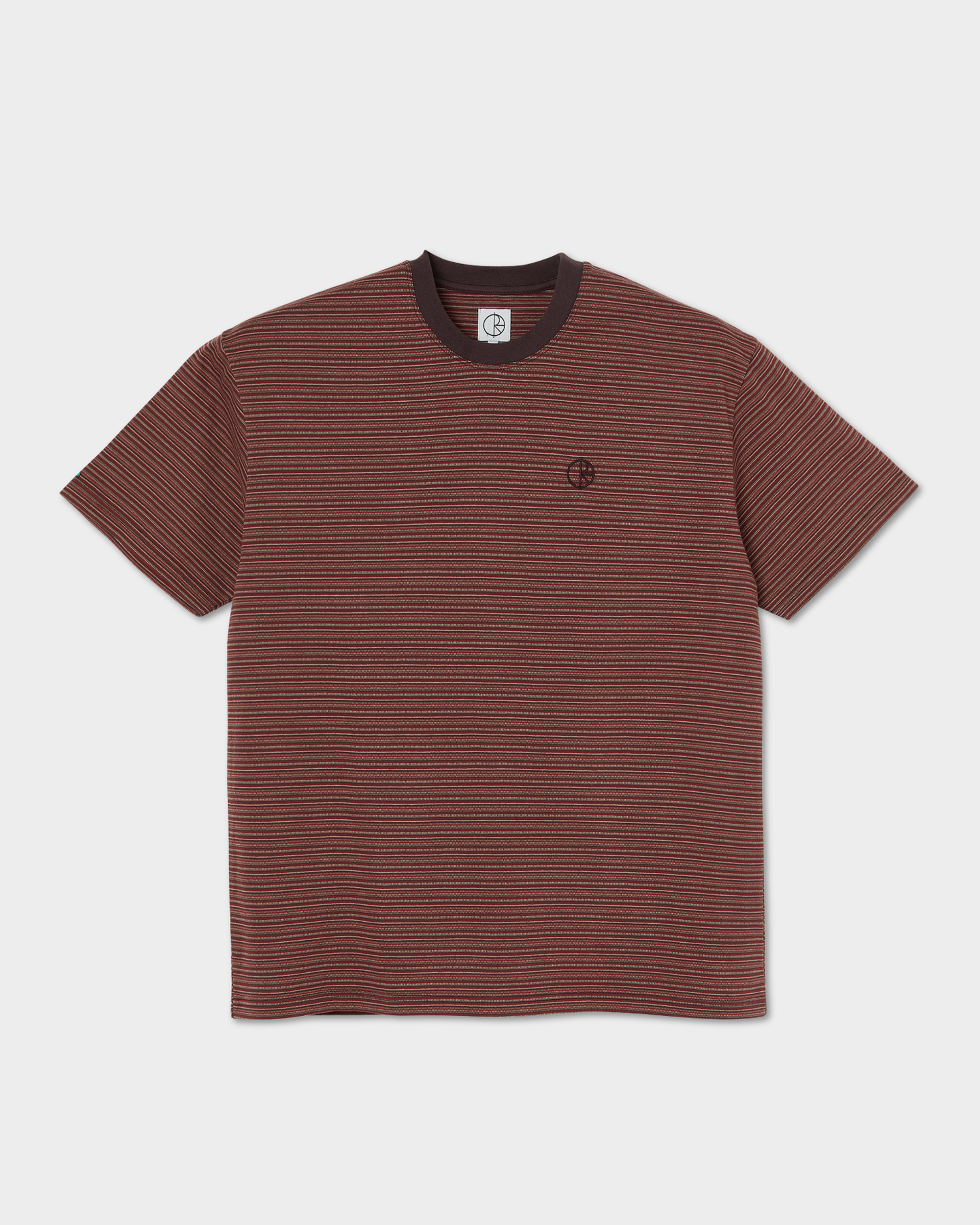 Polar Dizzy Stripe Tee Bordeaux