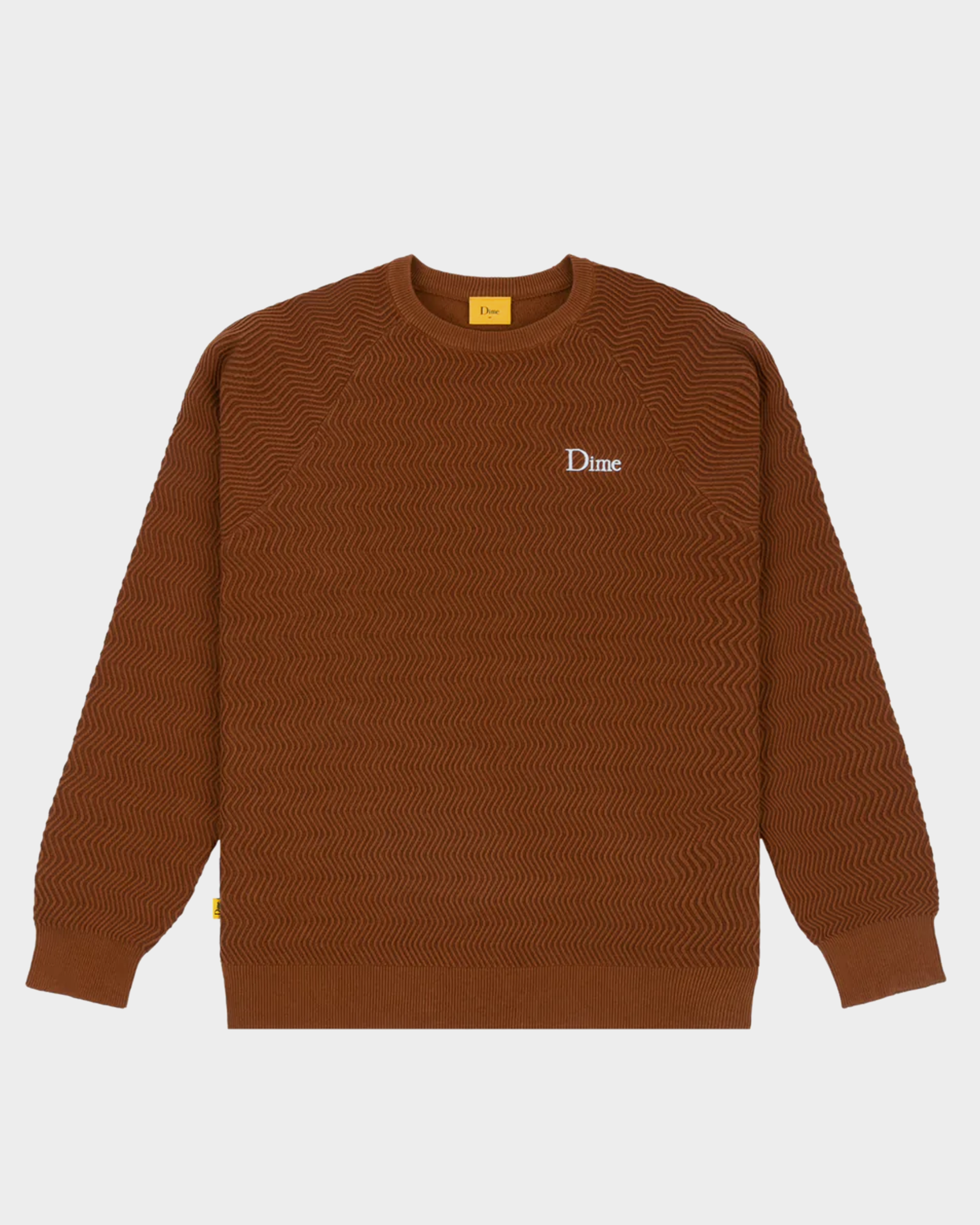 Dime Wave Cable Knit Sweater Raw Sienna