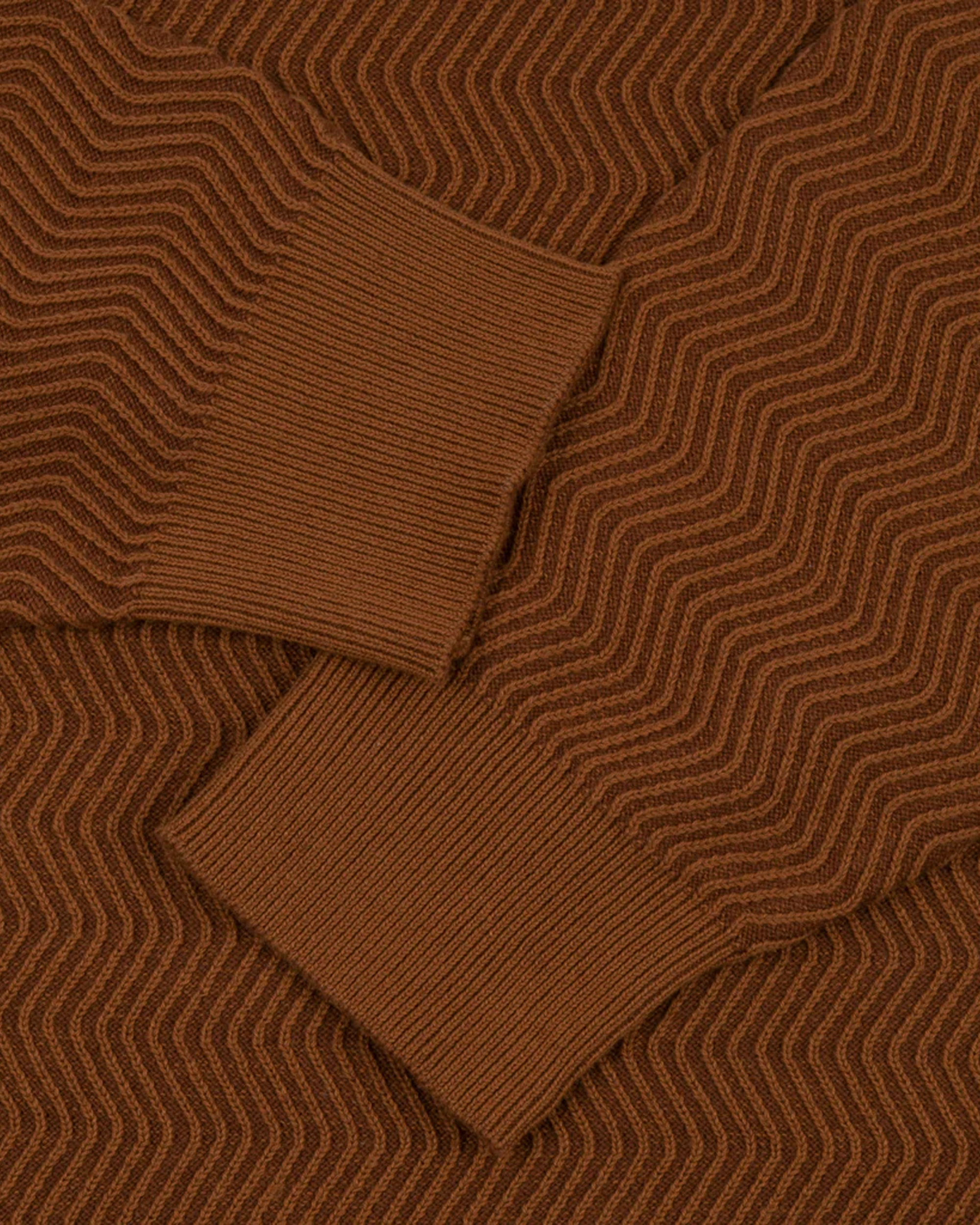 Dime Wave Cable Knit Sweater Raw Sienna