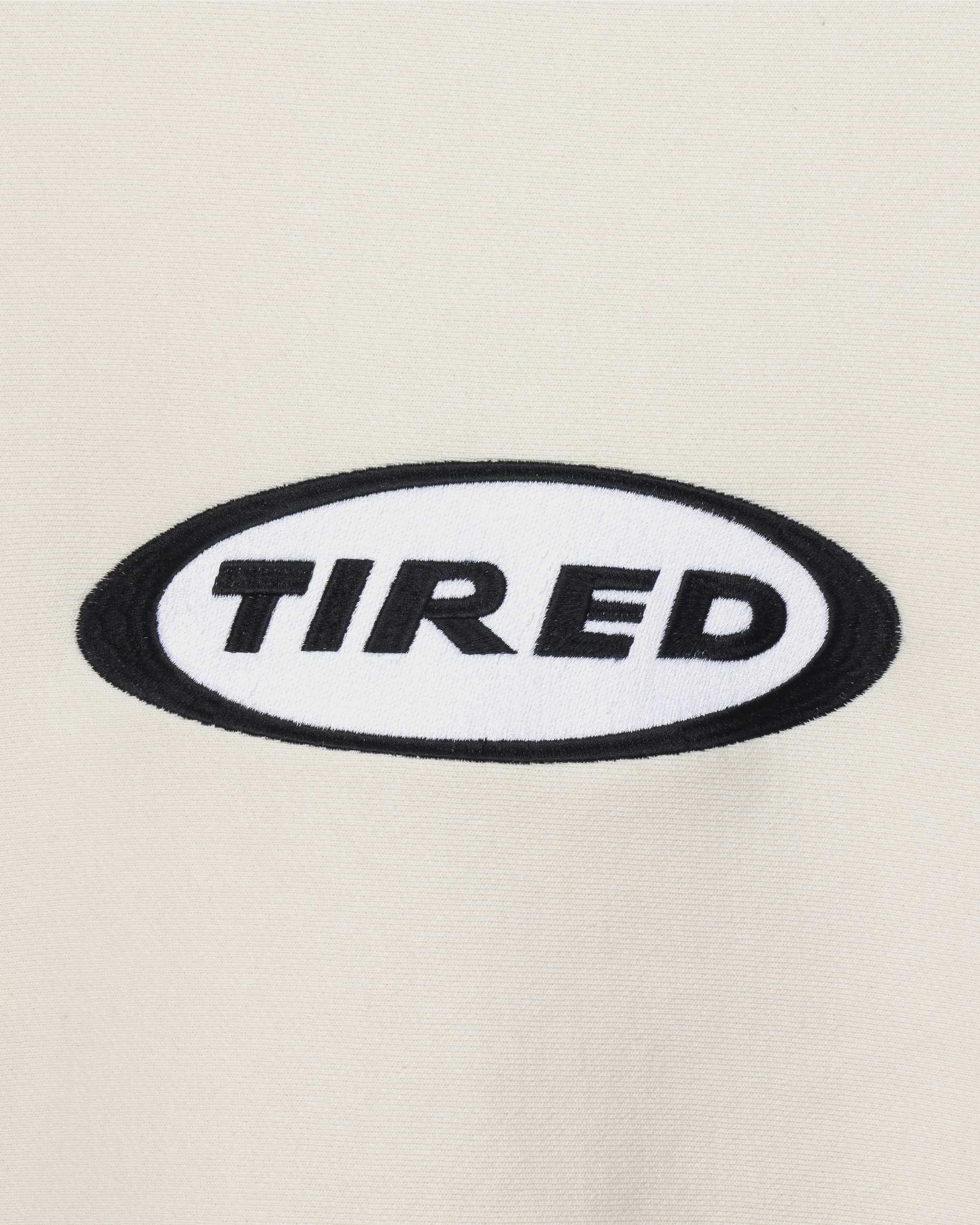 Tired Oval Logo Crewneck Sweater Light Bone