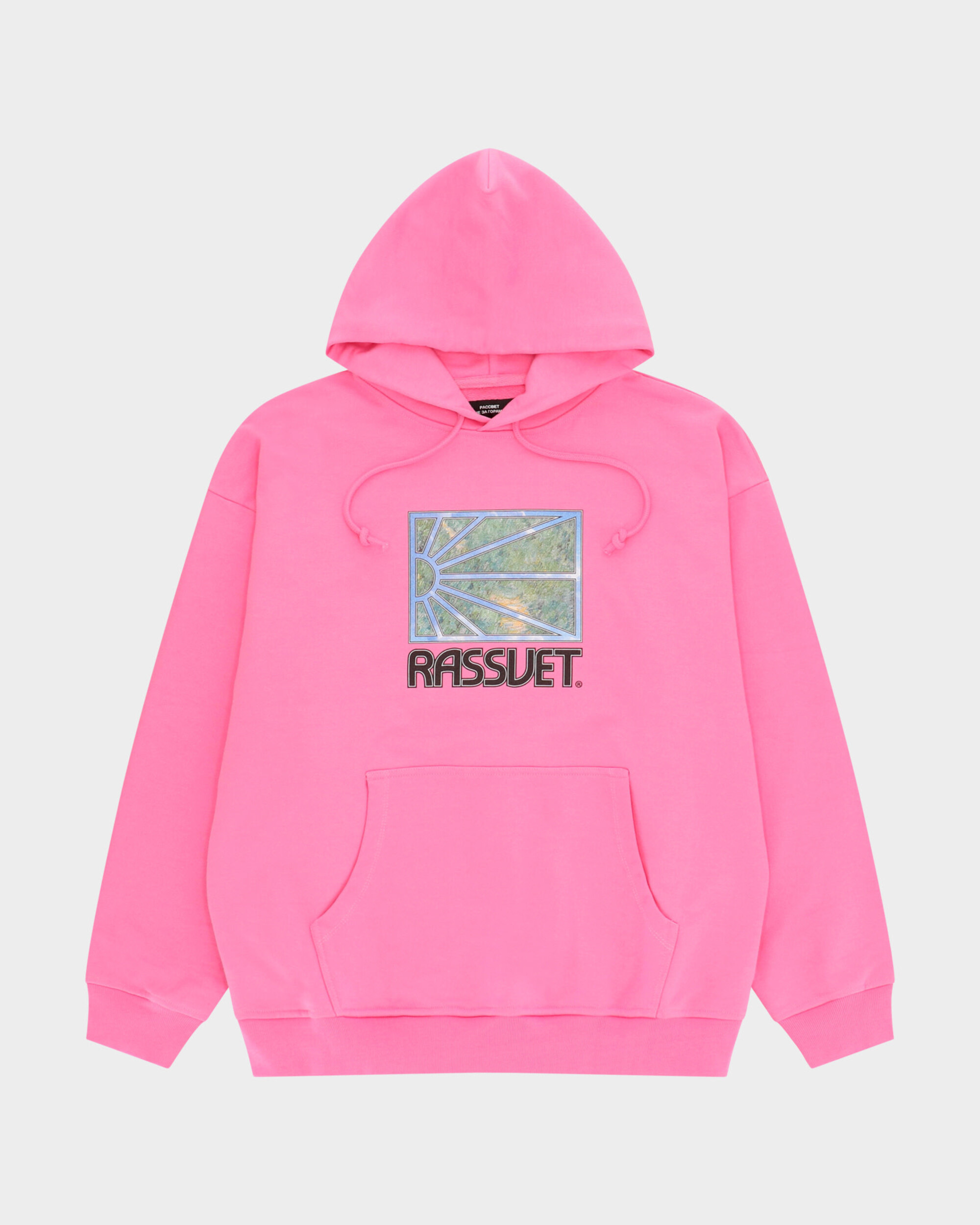 Paccbet Men Painting Hoodie Knit Pink