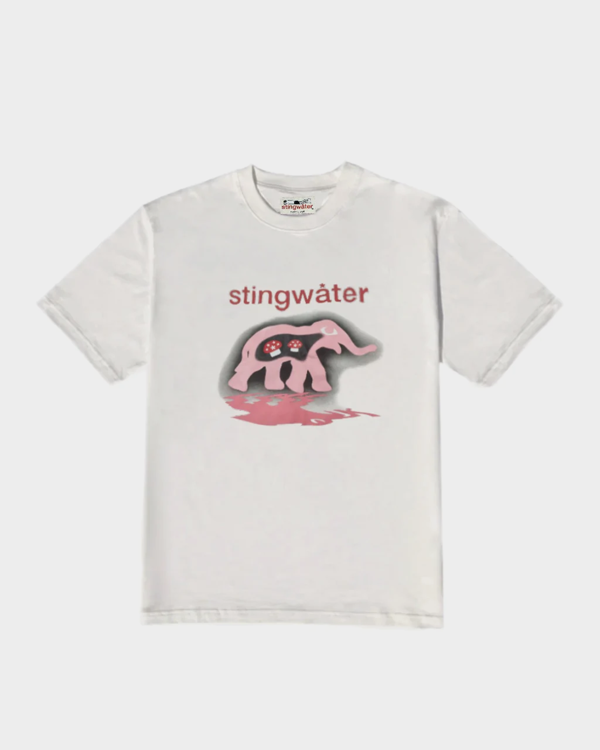 Stingwater Pink Elephant T-Shirt Off-White