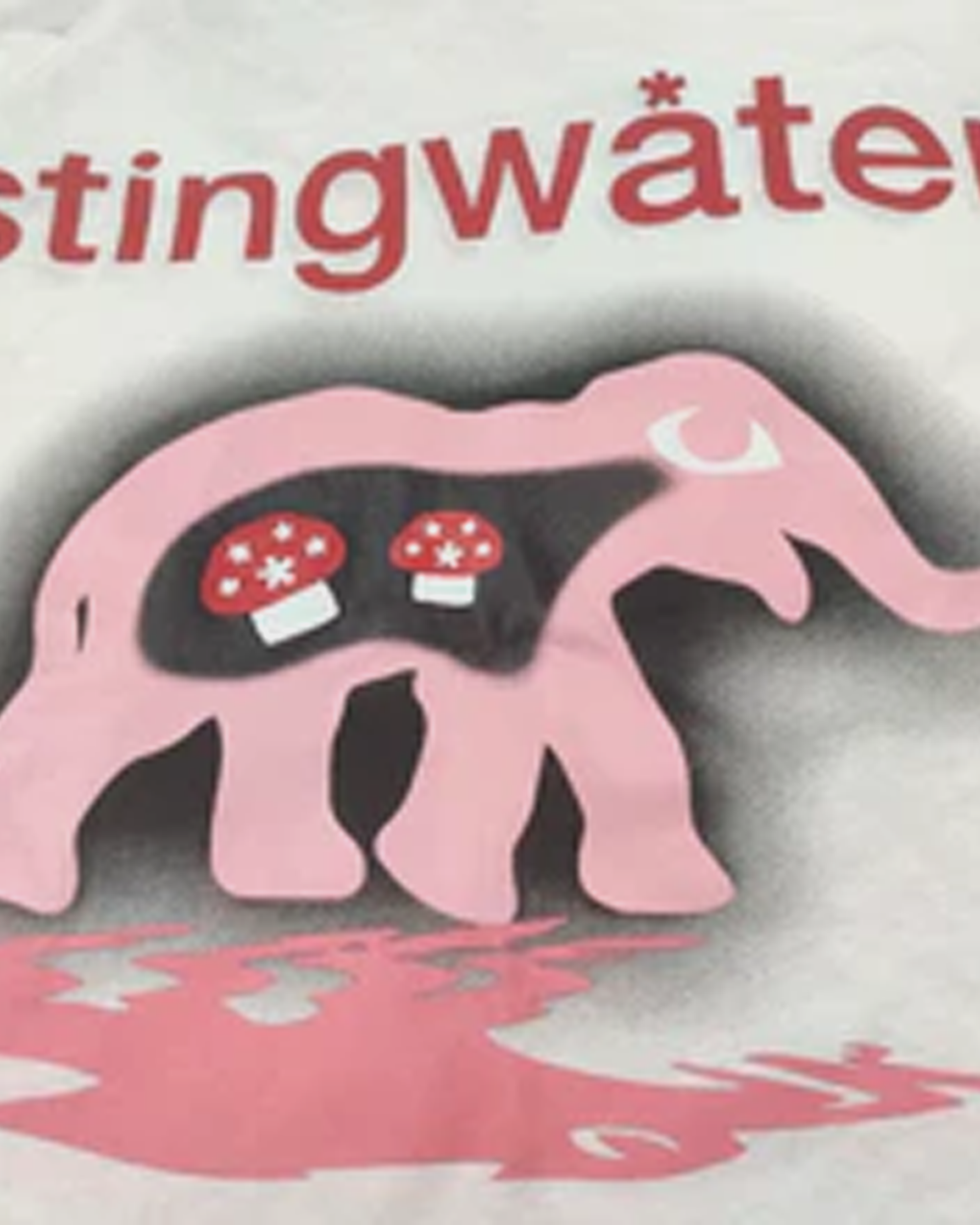 Stingwater Pink Elephant T-Shirt Off-White