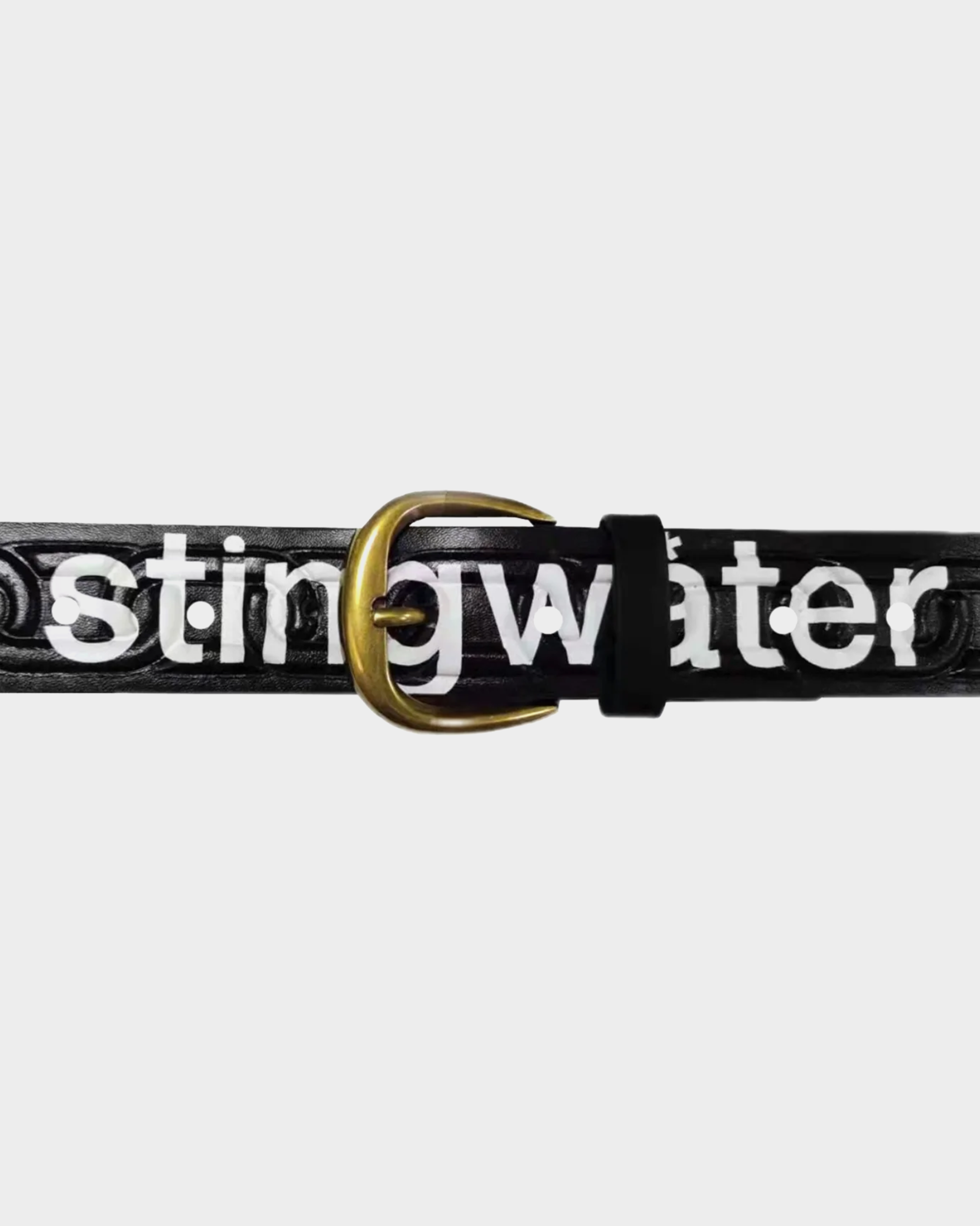 Stingwater Oversized Logo Chain Embossed Belt Black