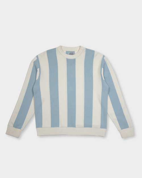 Lack Of Guidance Lack Of Guidance Lionel Knit Sweater Baby Blue/Off White