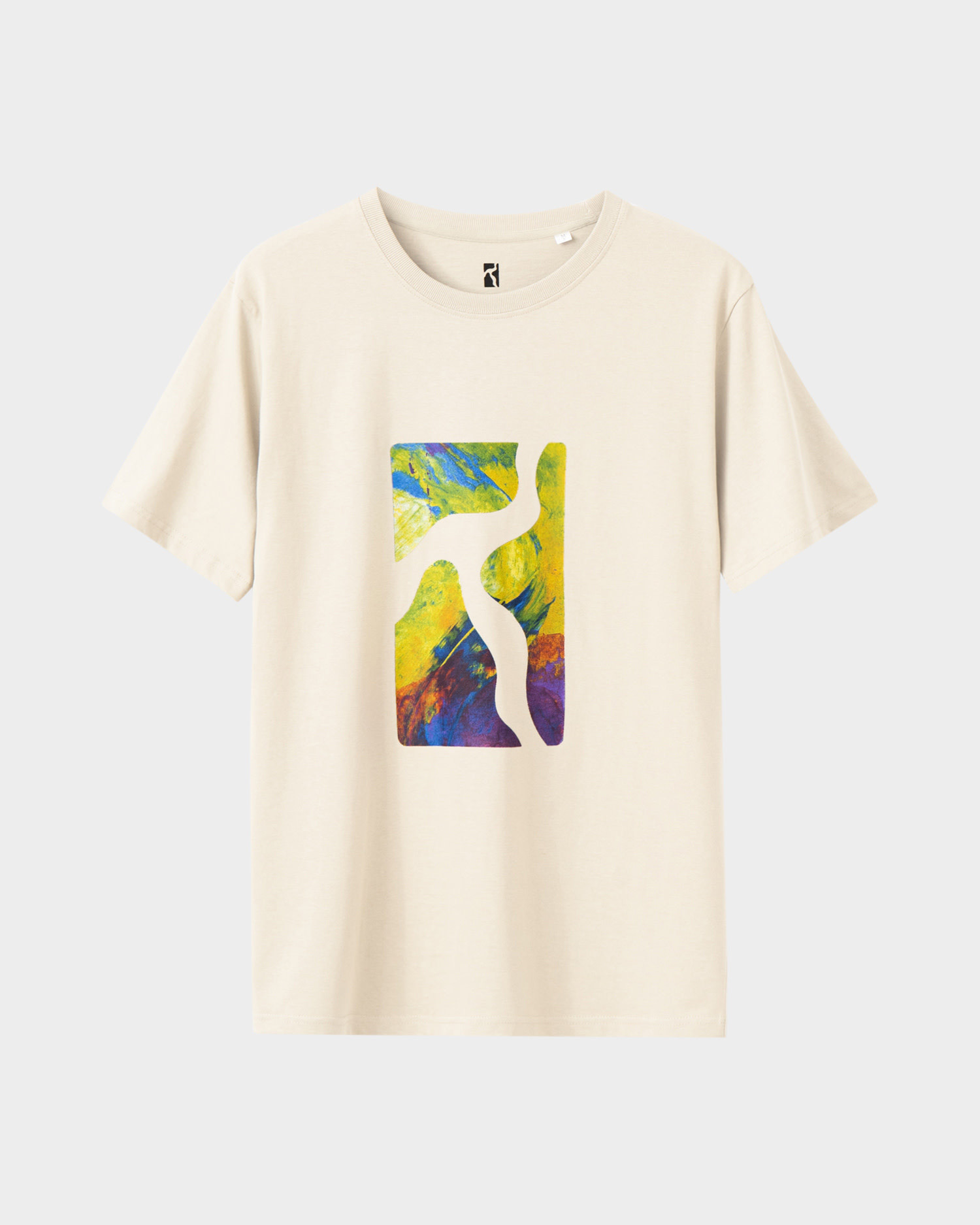 Poetic Collective Logo Cut Out T-Shirt Off White