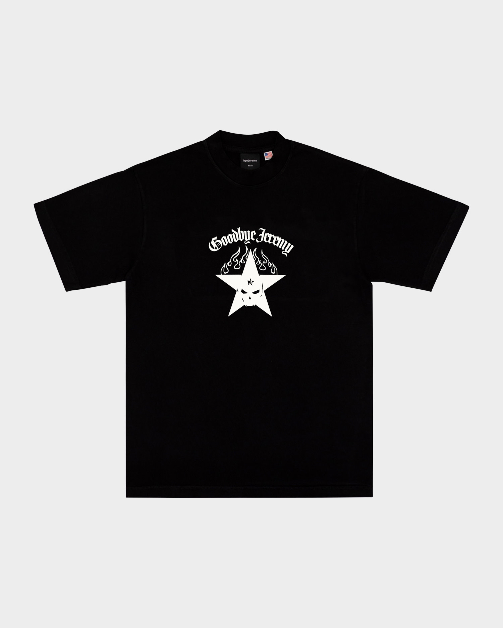 Bye Jeremy Skull Star T-Shirt Black