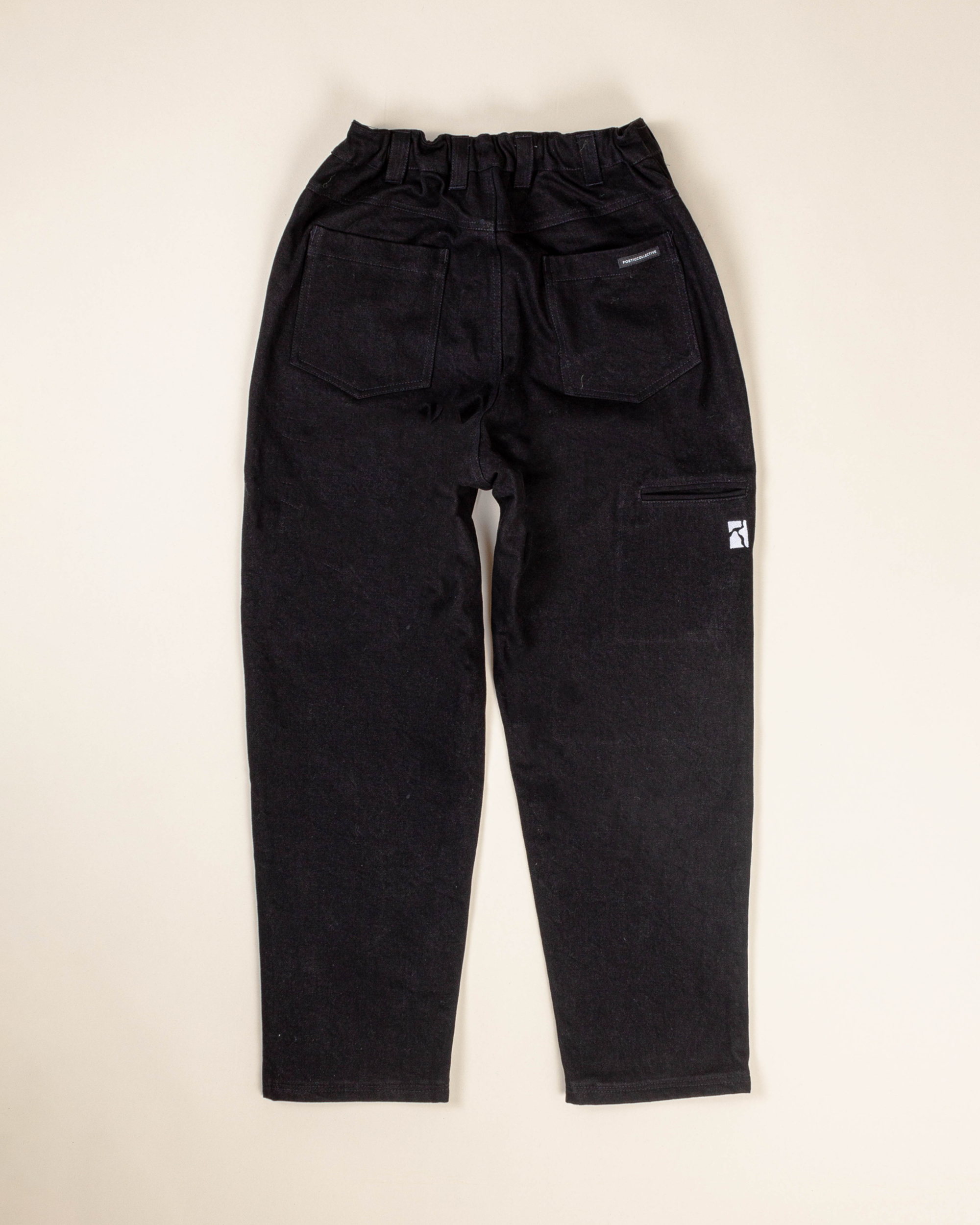 Poetic Collective Tapered Pant Black Denim - Lockwood Skateshop