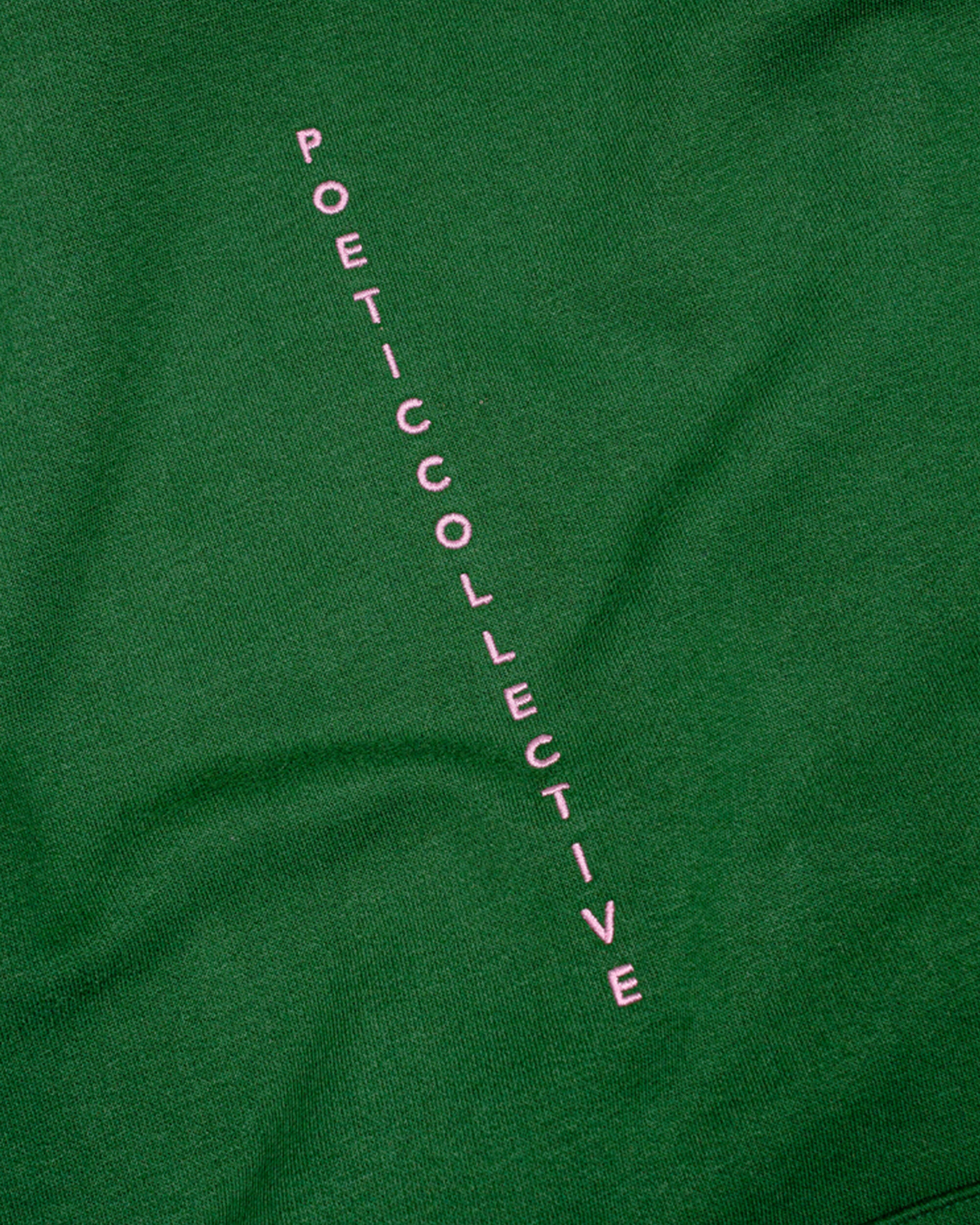 Poetic Collective Portrait & Brush Stroke Hoodie - Green