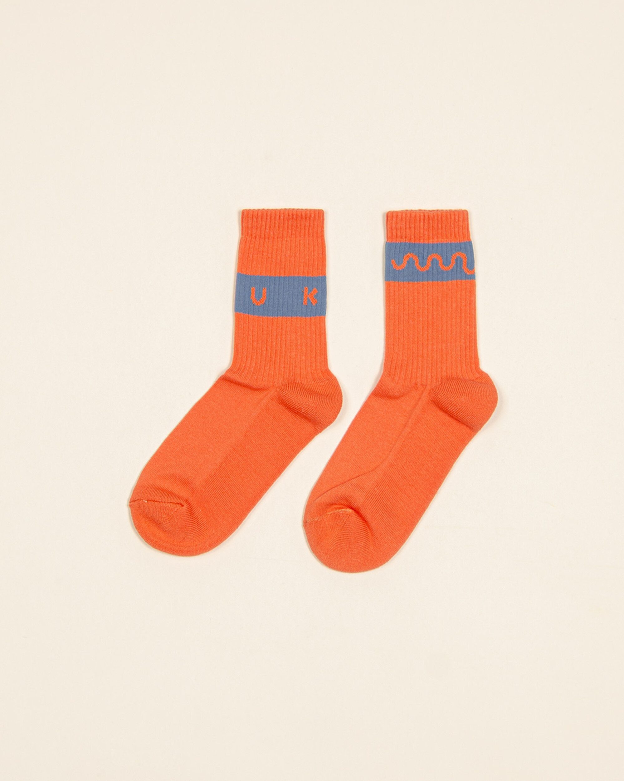 Karhu x Sasu Kauppi Irregular Stripe Socks - Verm. Orange/Ibi Blue