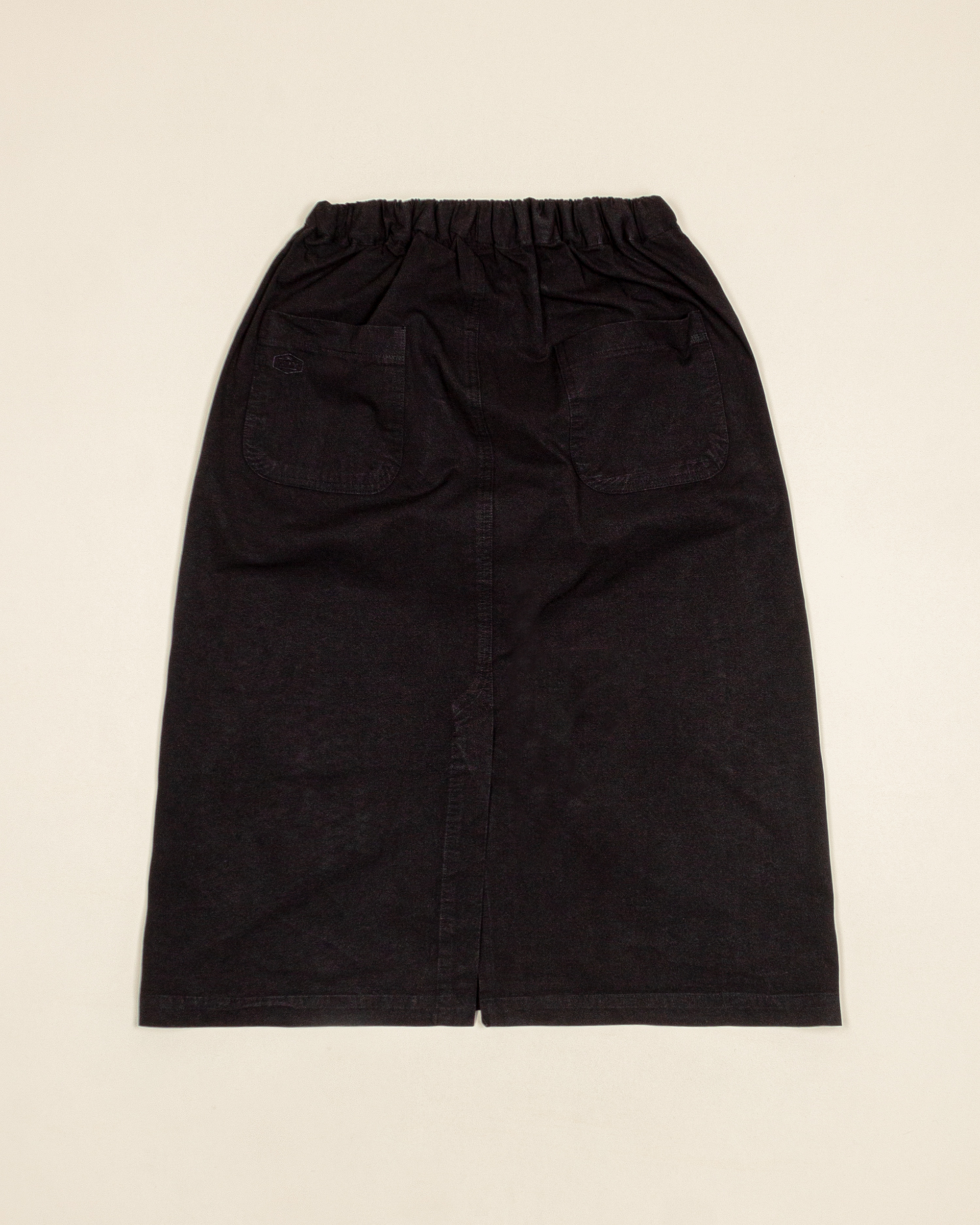 Kappy Cotton Fatigue Skirt - Black