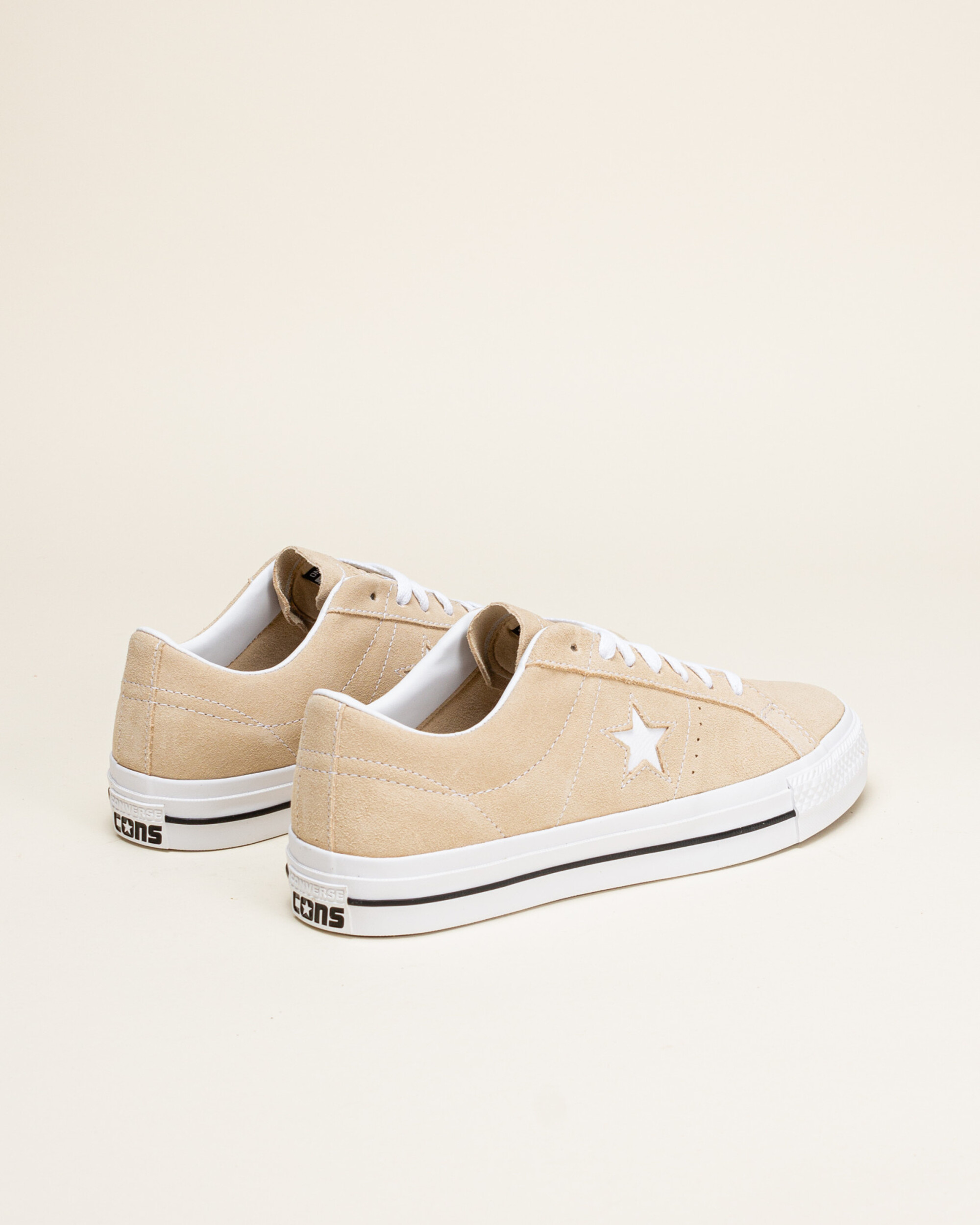 Converse Cons One Star Pro Suede - Oat Milk/White/Black