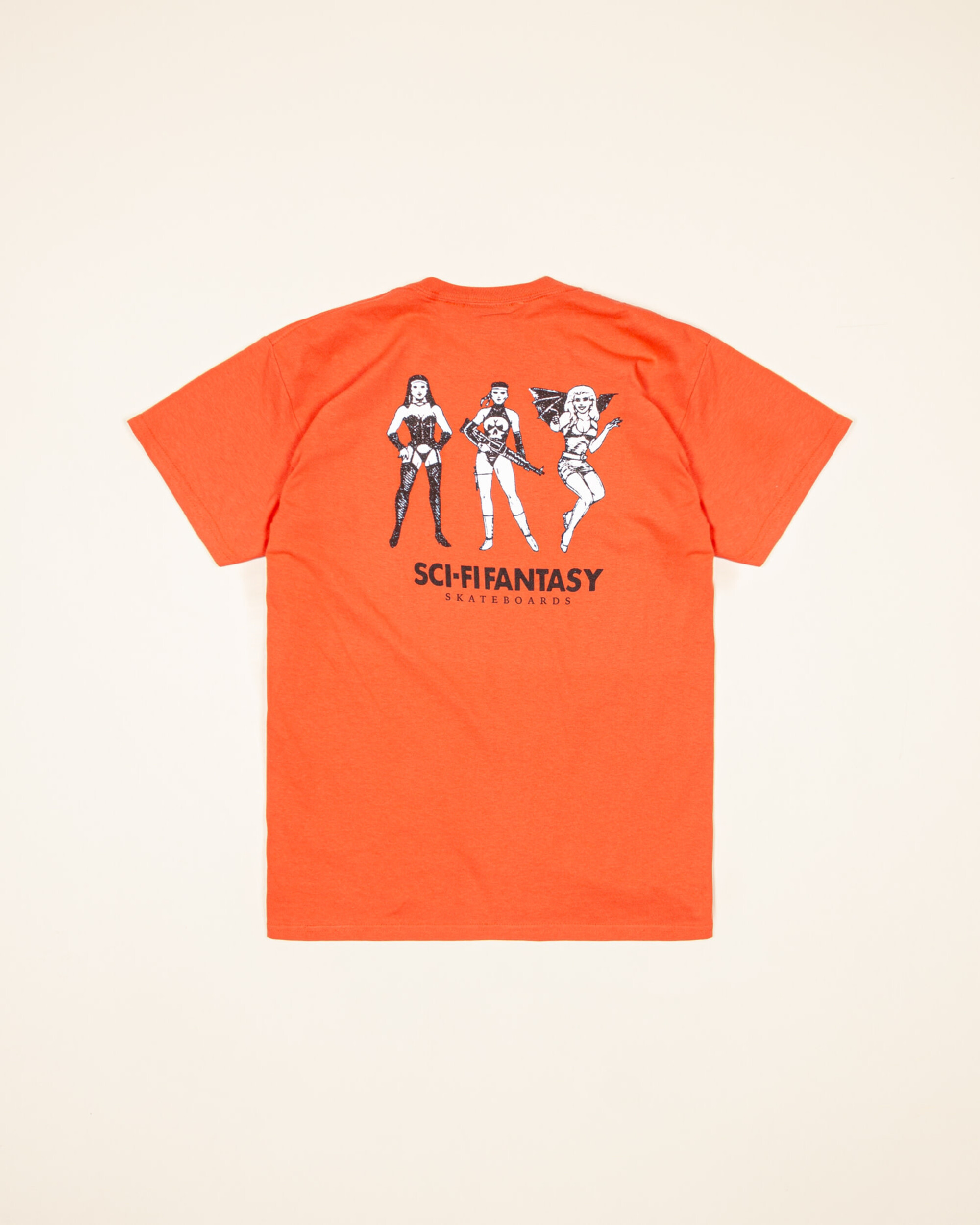 Sci-Fi Fantasy Macho Girls T-Shirt - Orange