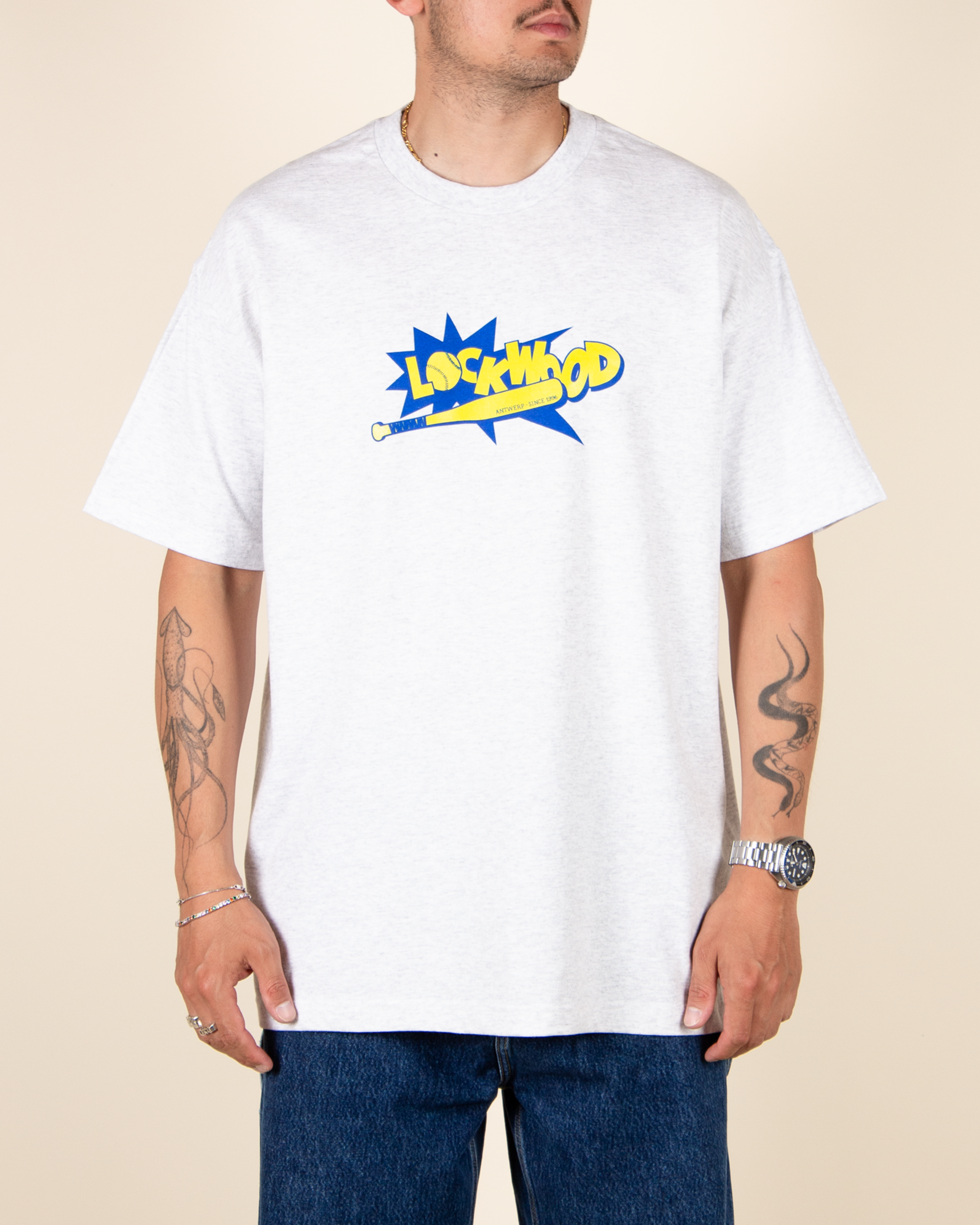 Lockwood Baseball T-shirt - Grey Melange