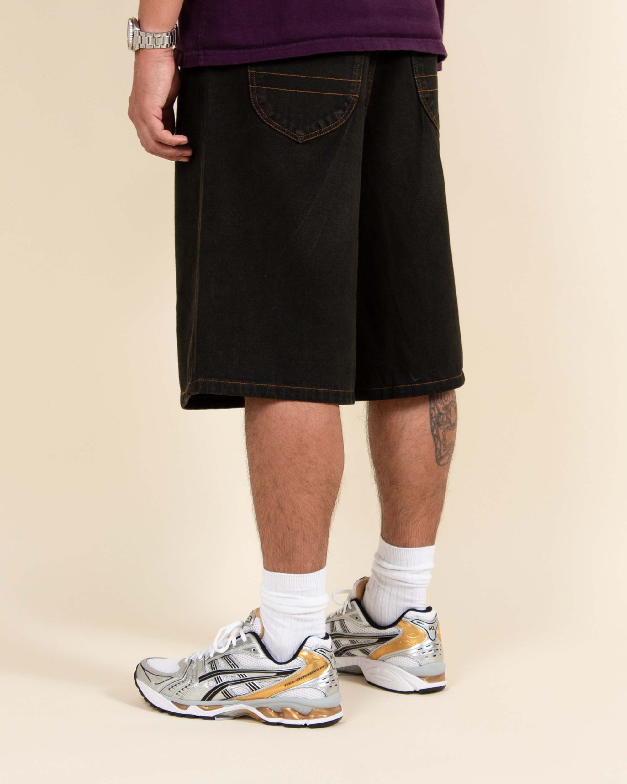 Lockwood Baggy Jeans Short - Black