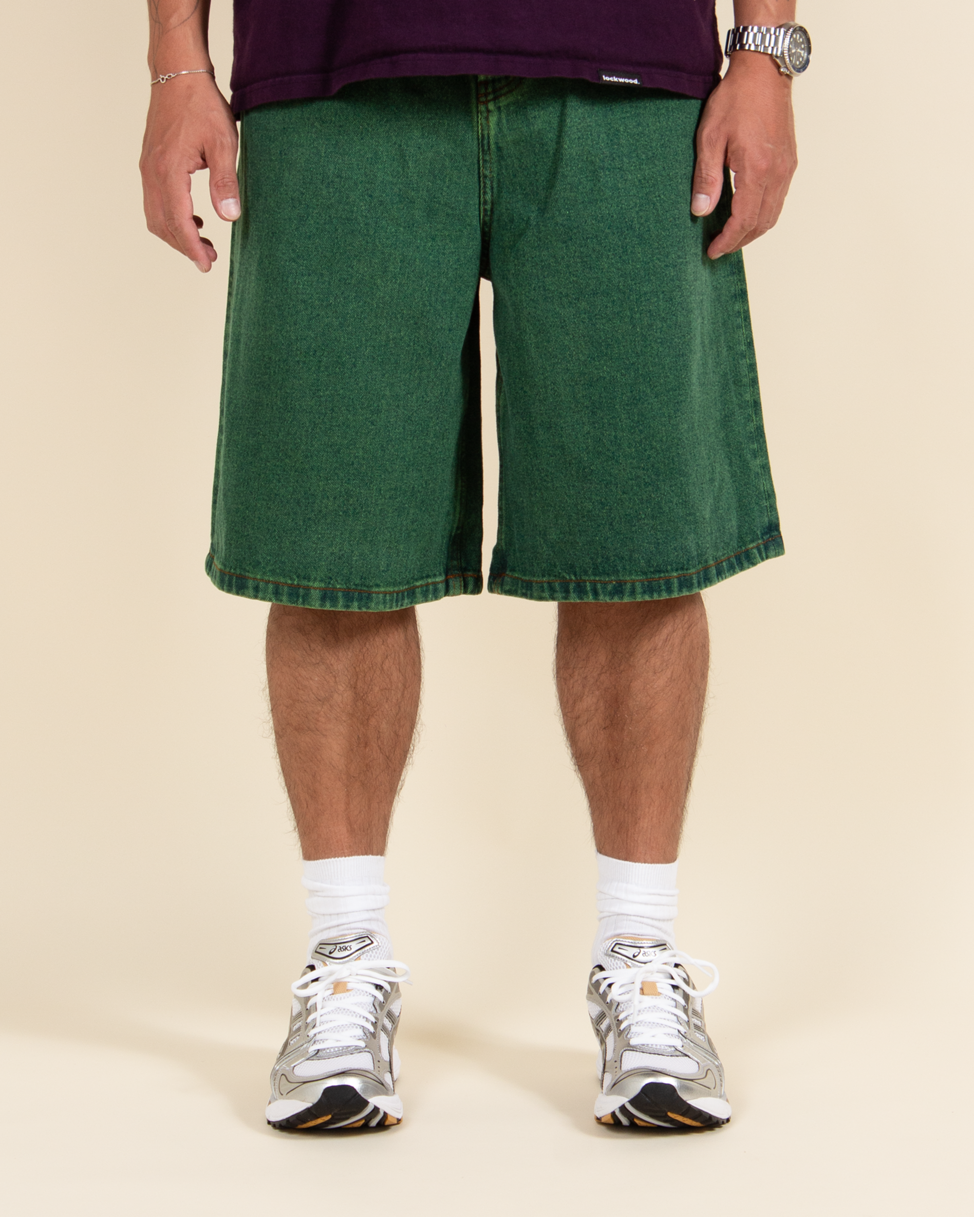 Lockwood Baggy Jeans Short - Green