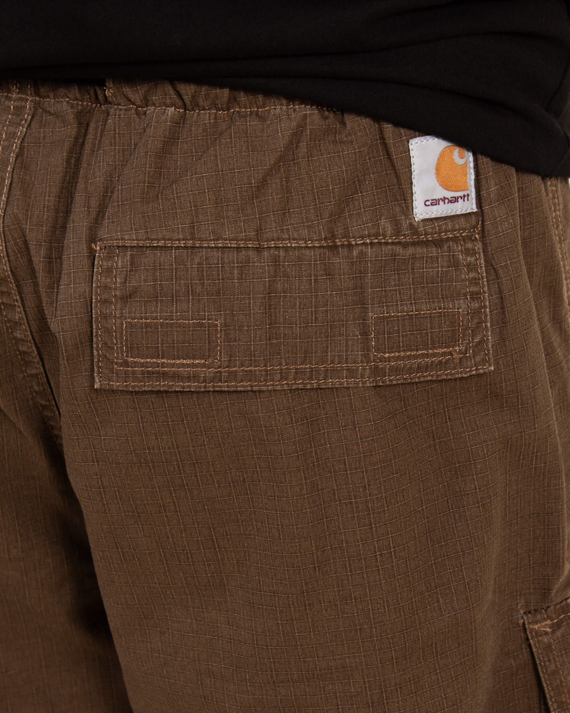 Carhartt WIP Wynton Short - Ripstop Tamarind/Dust Brown (stone washed)