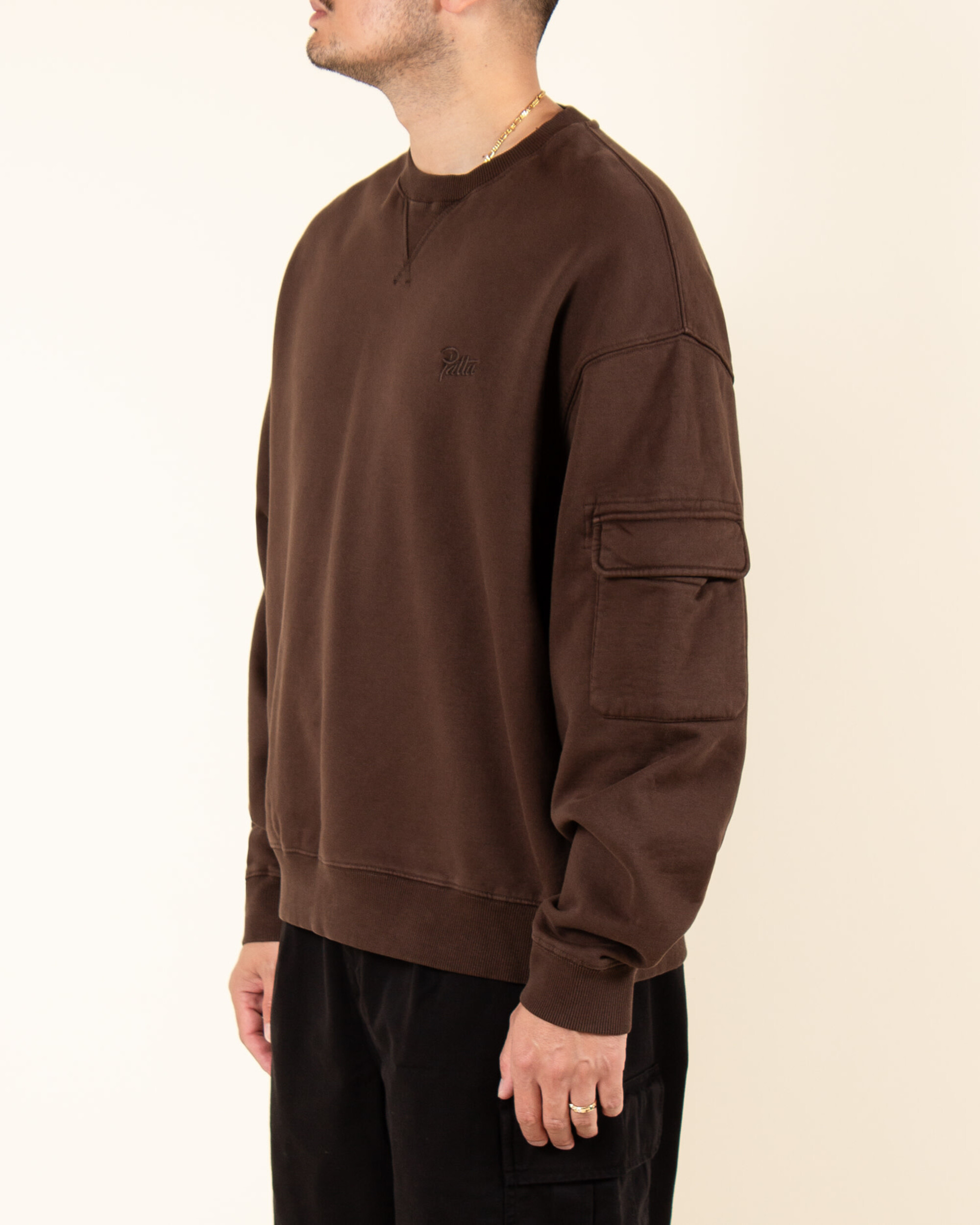 Patta Basic Pigment Dye Boxy Crewneck Sweater Delicioso - Lockwood