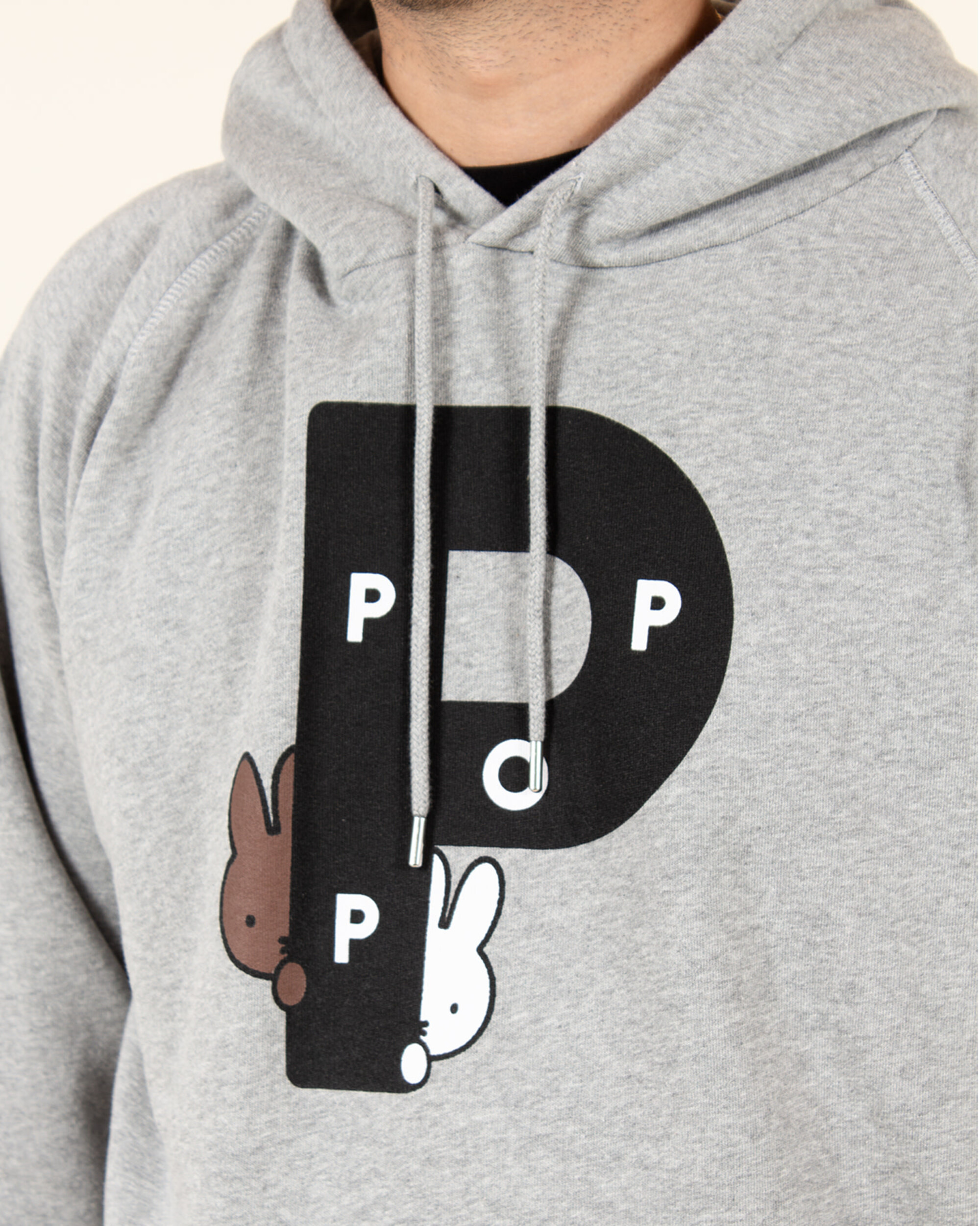 Pop Trading Company X Miffy Big P Hoodie - Grey - Lockwood