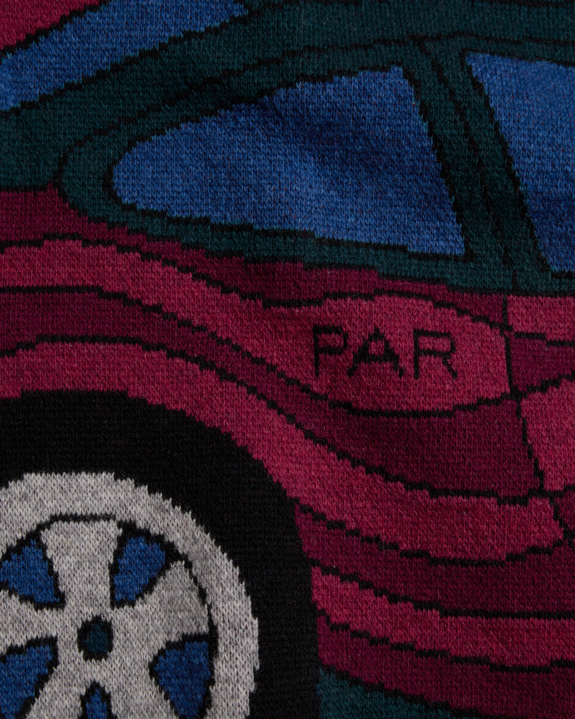 Parra No Parking Knitted Cardigan - Beet Red