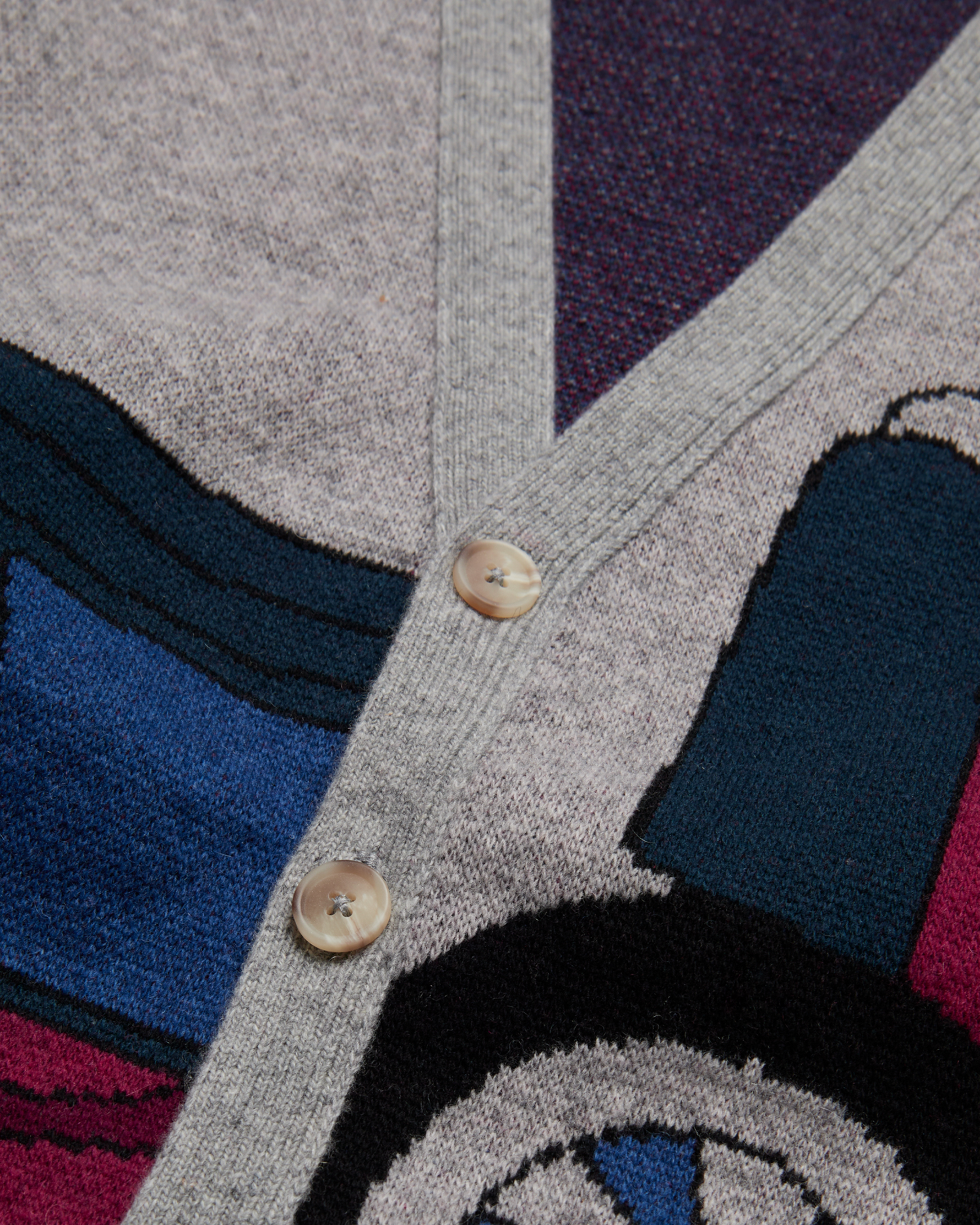 Parra No Parking Knitted Cardigan - Grey Melange