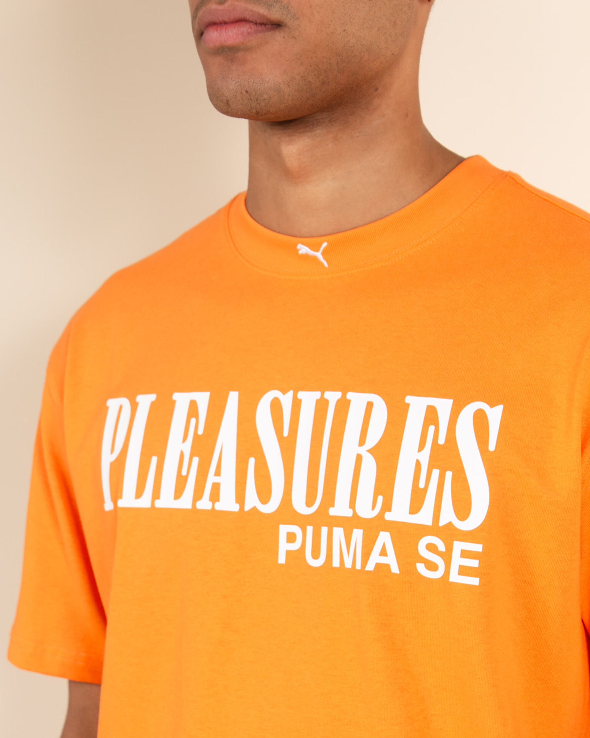 Puma X Pleasures T-shirt - Orange Glo