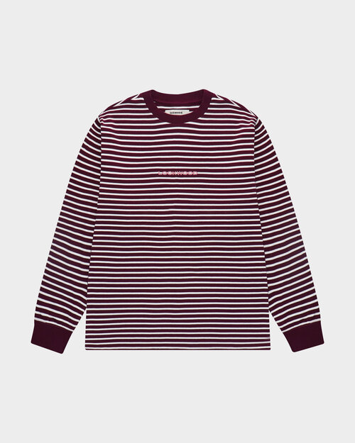 Lockwood Lockwood Striped Longsleeve Shirt - Crème/Dark Red