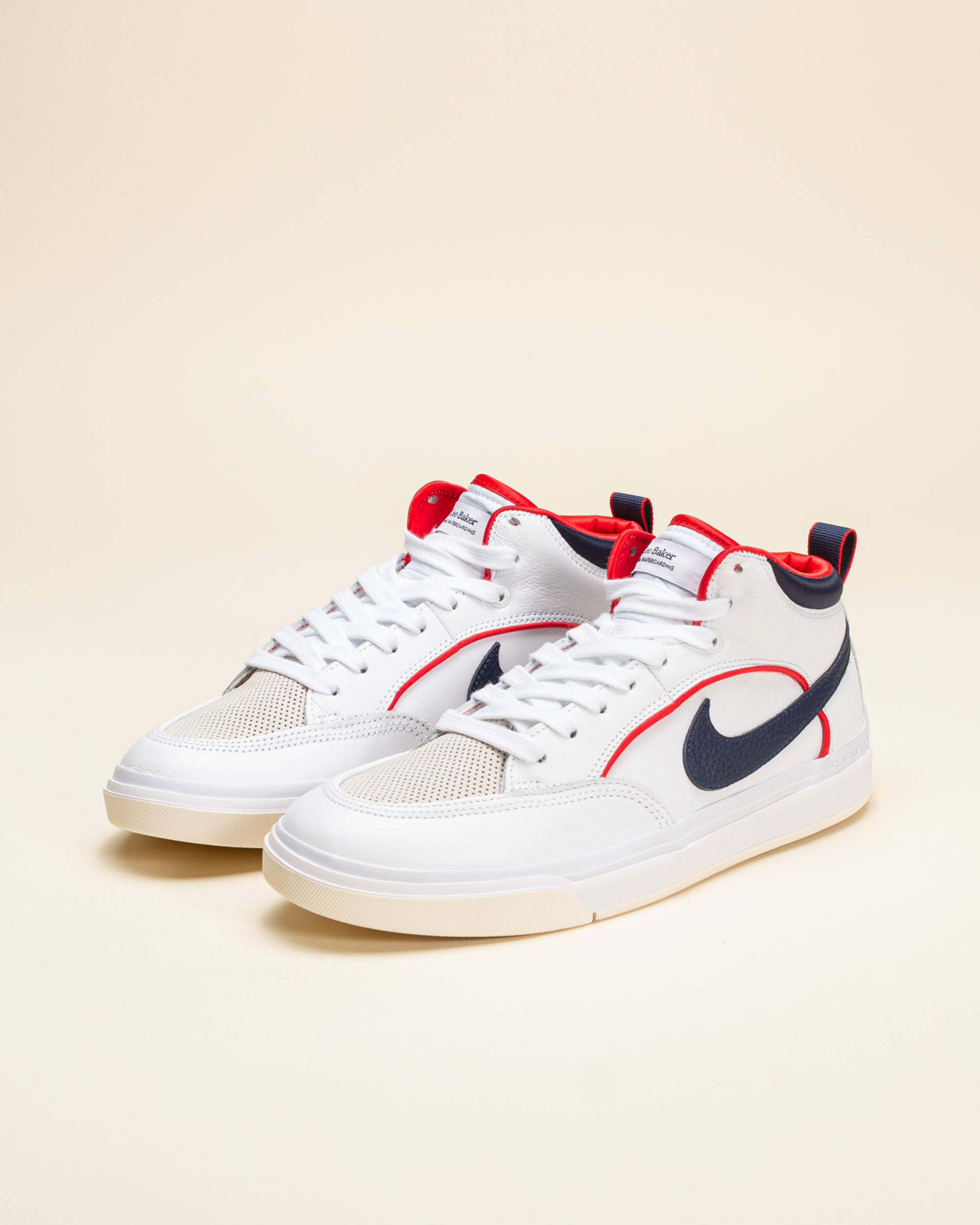 Nike SB React Leo Premium - White/University Red/Midnight Navy