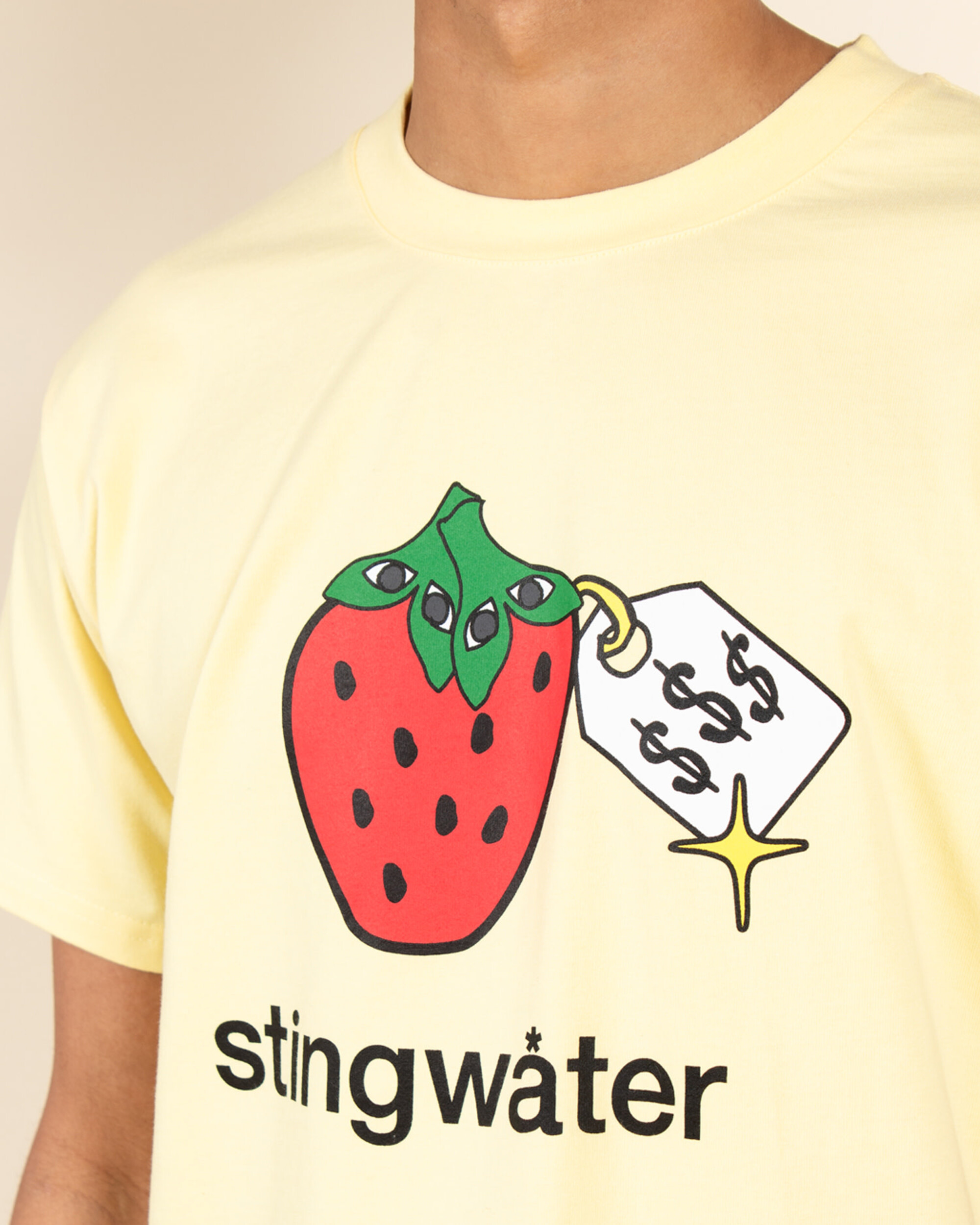 Stingwater Very Speshal Organic Strawberry T-Shirt - Faded Yellow