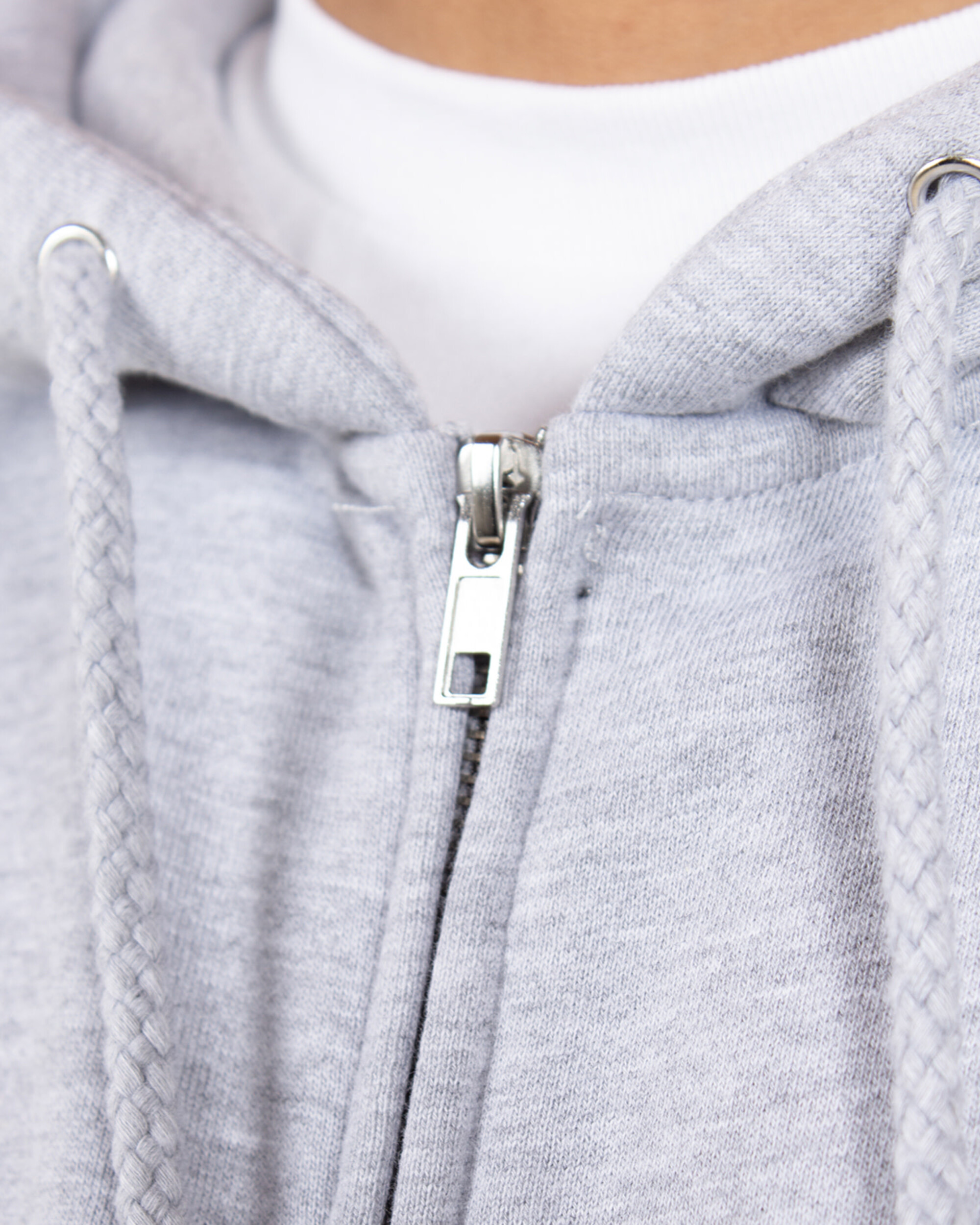 Fucking Awesome Lesser God Embroidered Zip Up Hoodie - Heather Grey