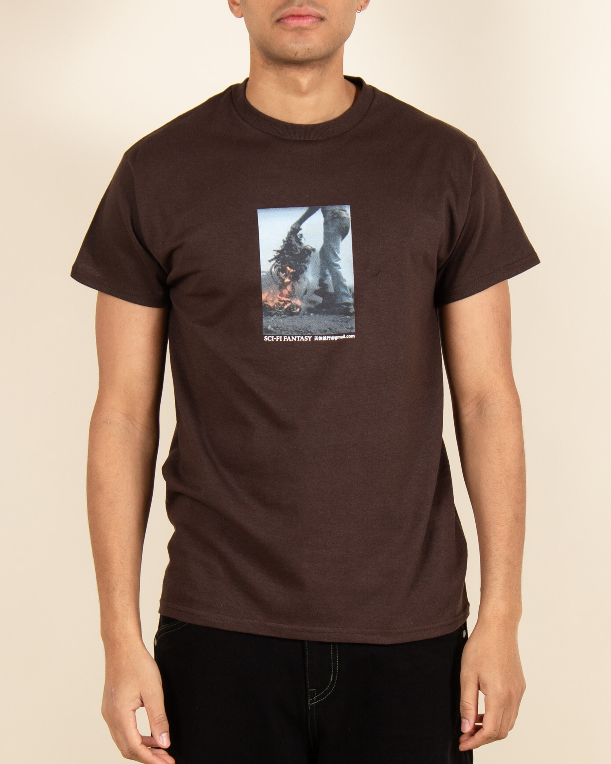 Sci-Fi Fantasy Waste T-shirt - Brown