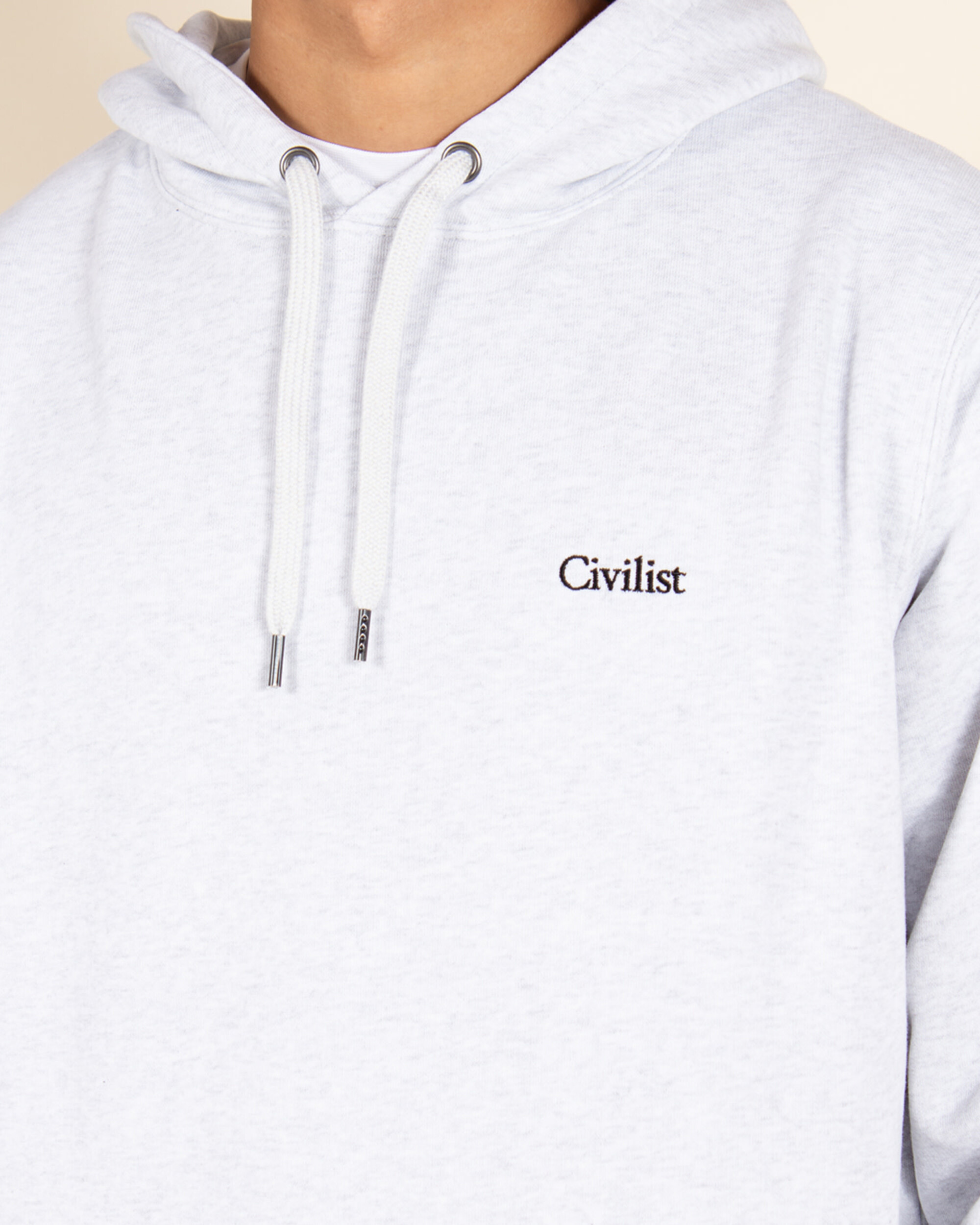 Civilist Mini Logo Hood - Light Heather Grey